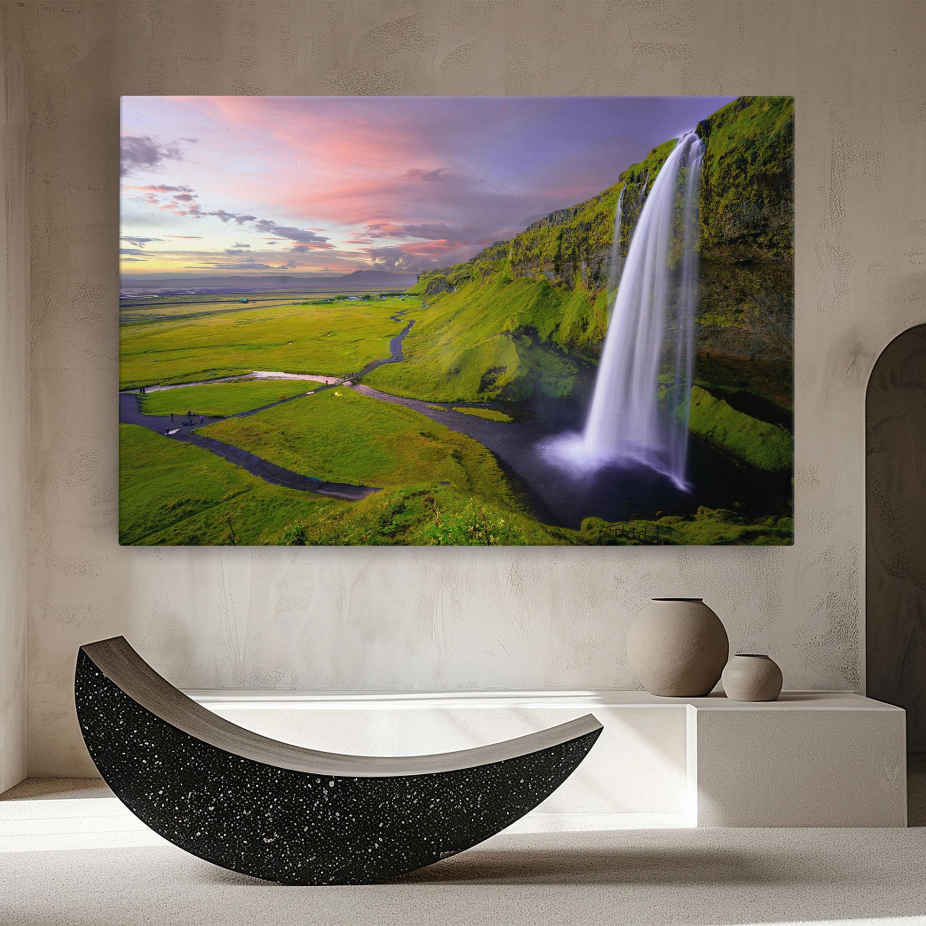 Obraz na Płótnie Pink Wky Waterfall mockup 8