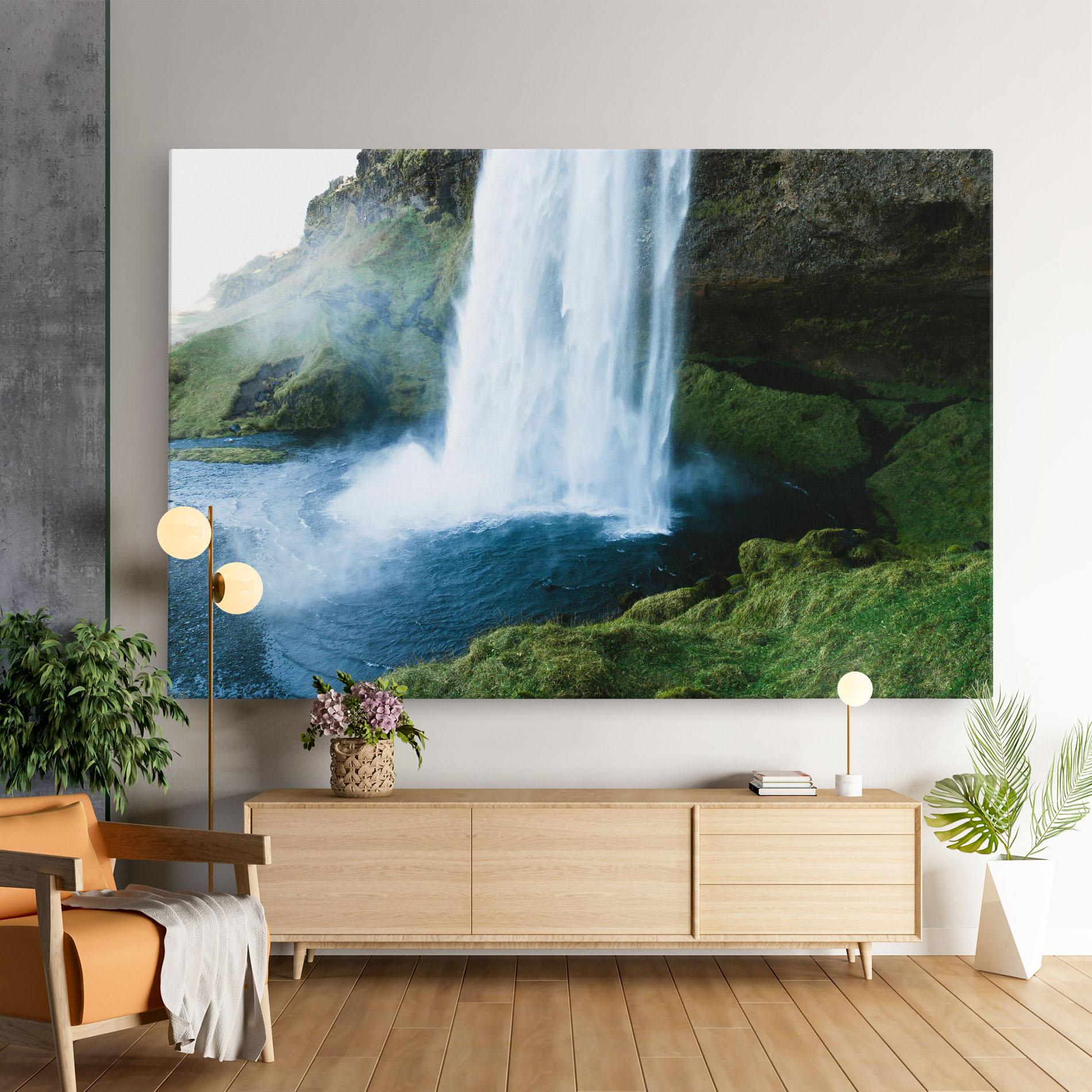 Obraz na Płótnie Majestic Waterfall mockup 9