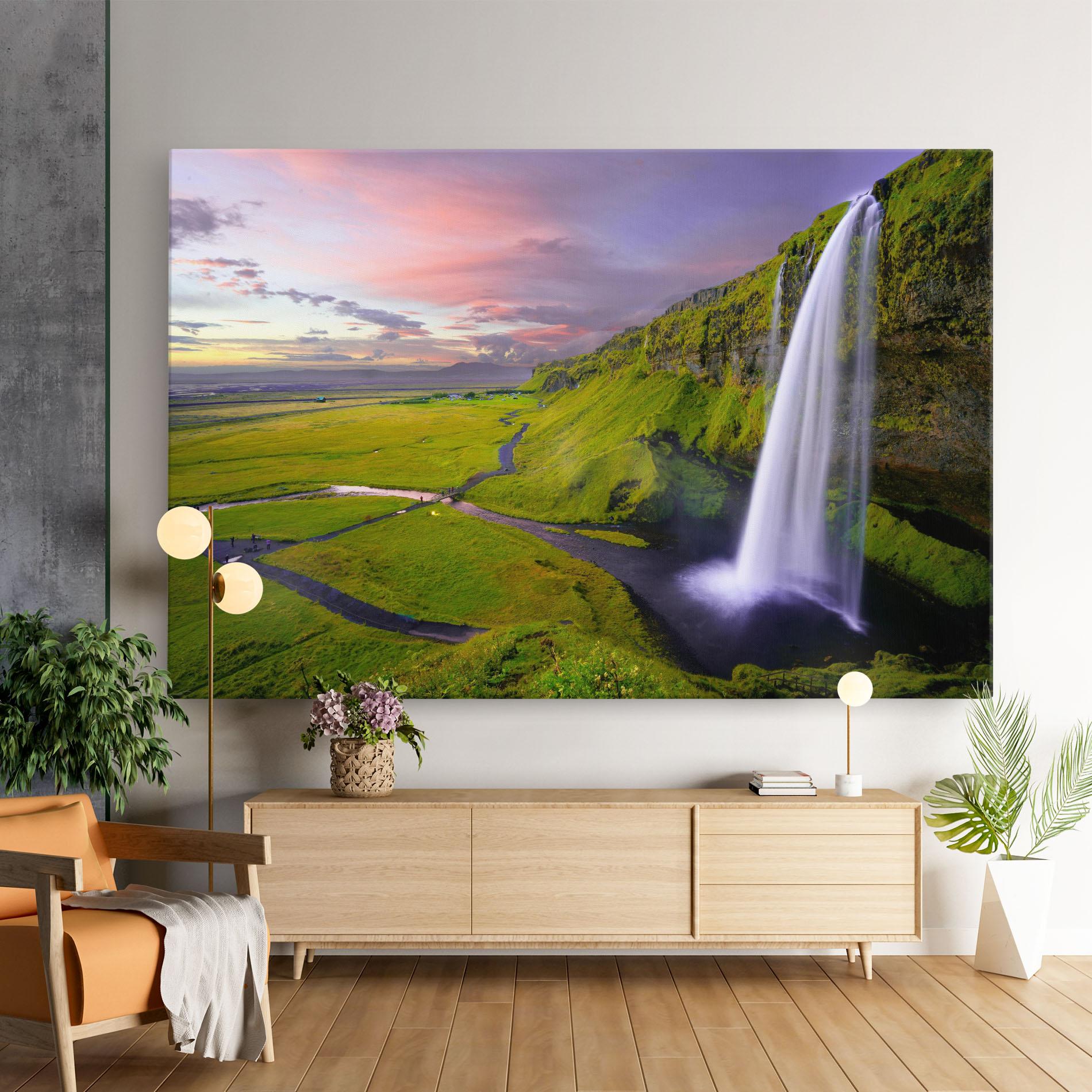 Obraz na Płótnie Pink Wky Waterfall mockup 9