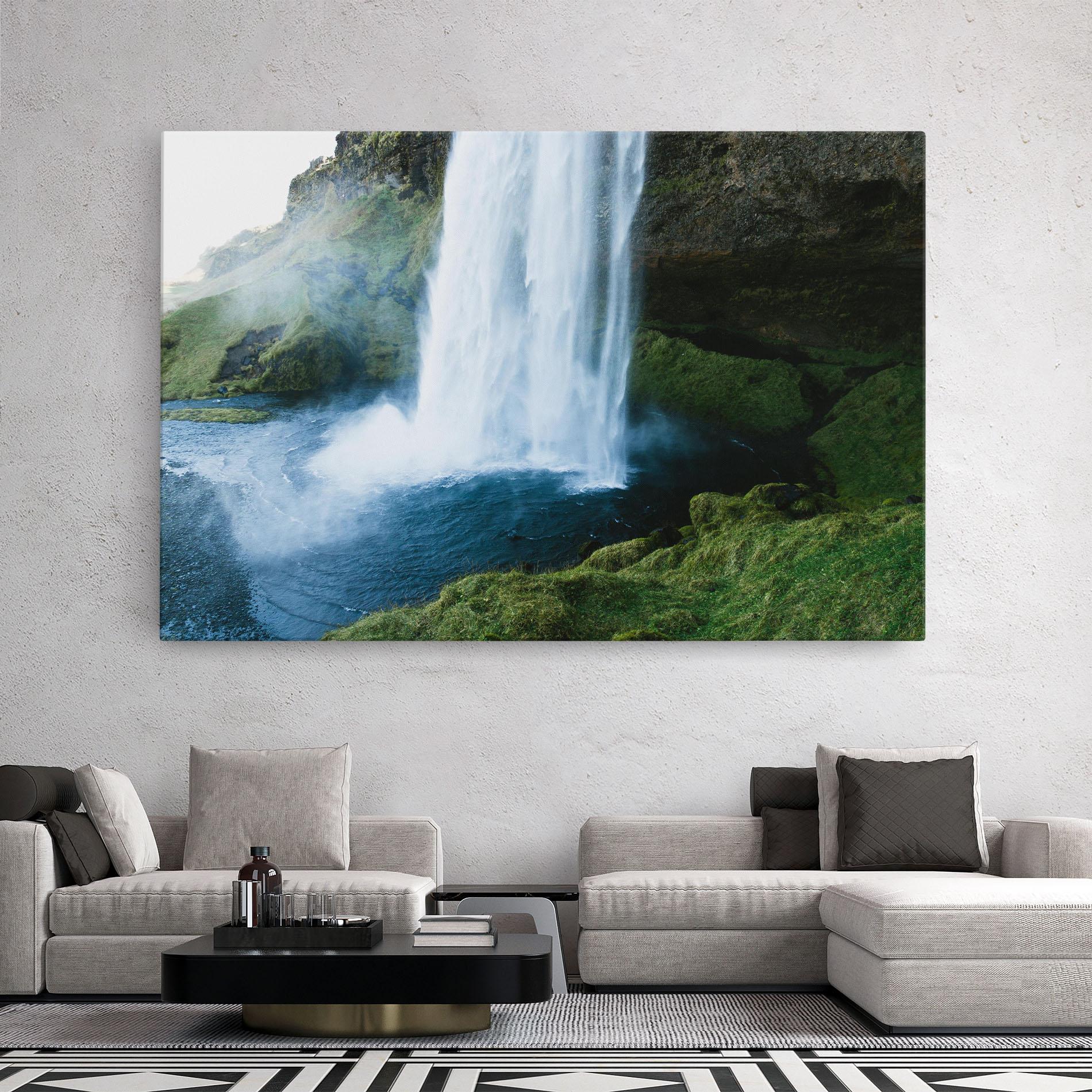 Obraz na Płótnie Majestic Waterfall mockup 2
