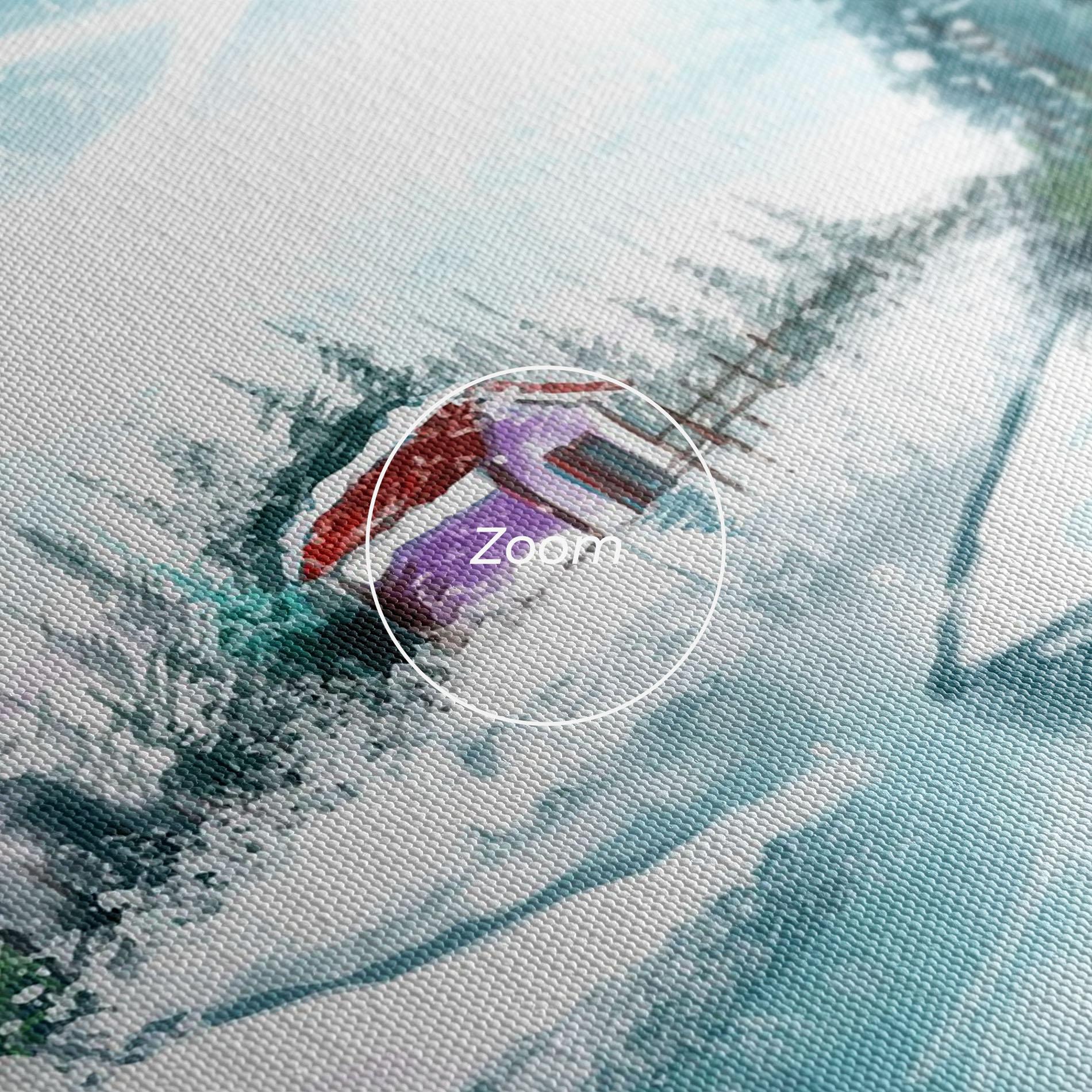 Obraz na Płótnie Purple House Winter mockup 3