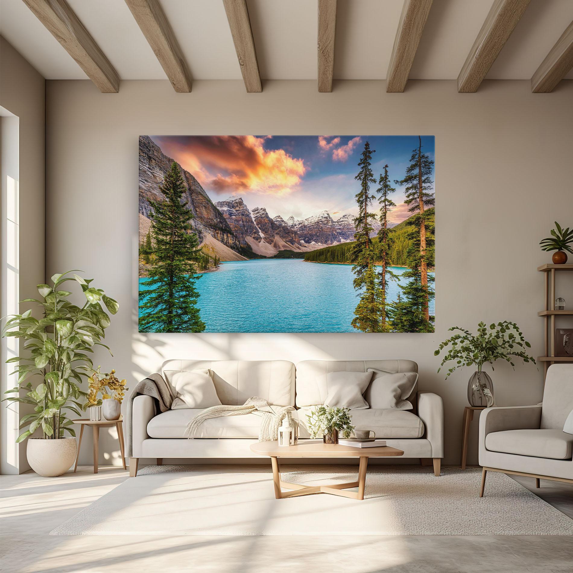 Obraz na Płótnie Blue Magic Lake mockup 6