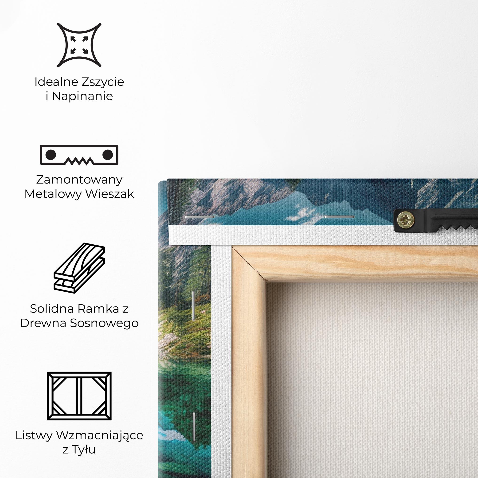 Obraz na Płótnie Beautiful Lake Mountain mockup 5