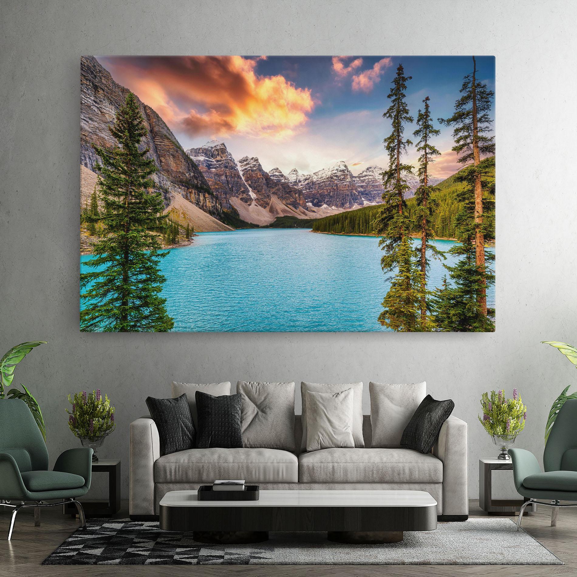 Obraz na Płótnie Blue Magic Lake mockup 7