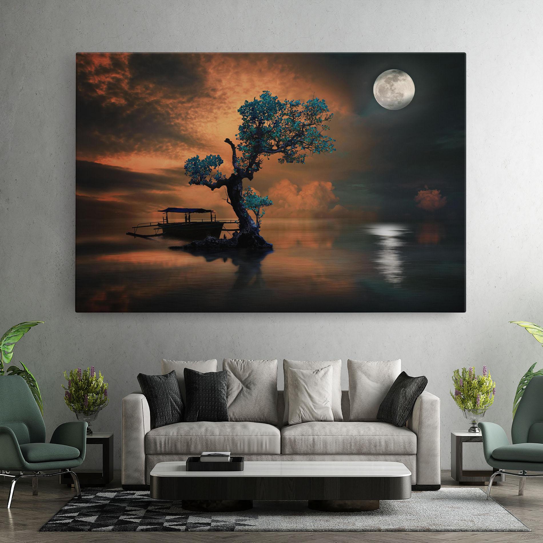 Obraz na Płótnie Blue Tree mockup 7