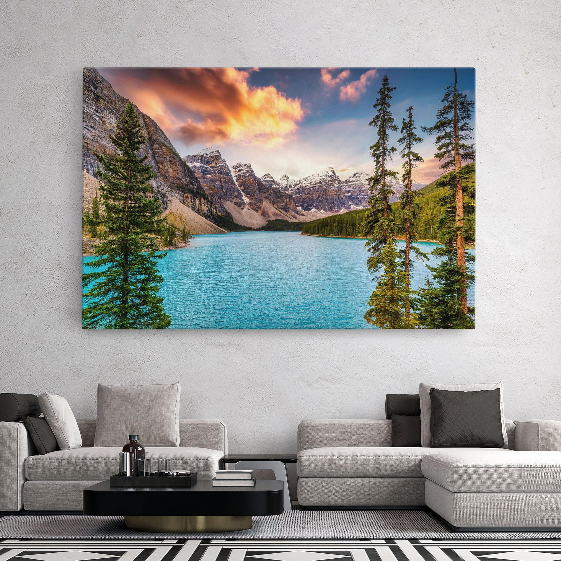 Obraz na Płótnie Blue Magic Lake mockup 2