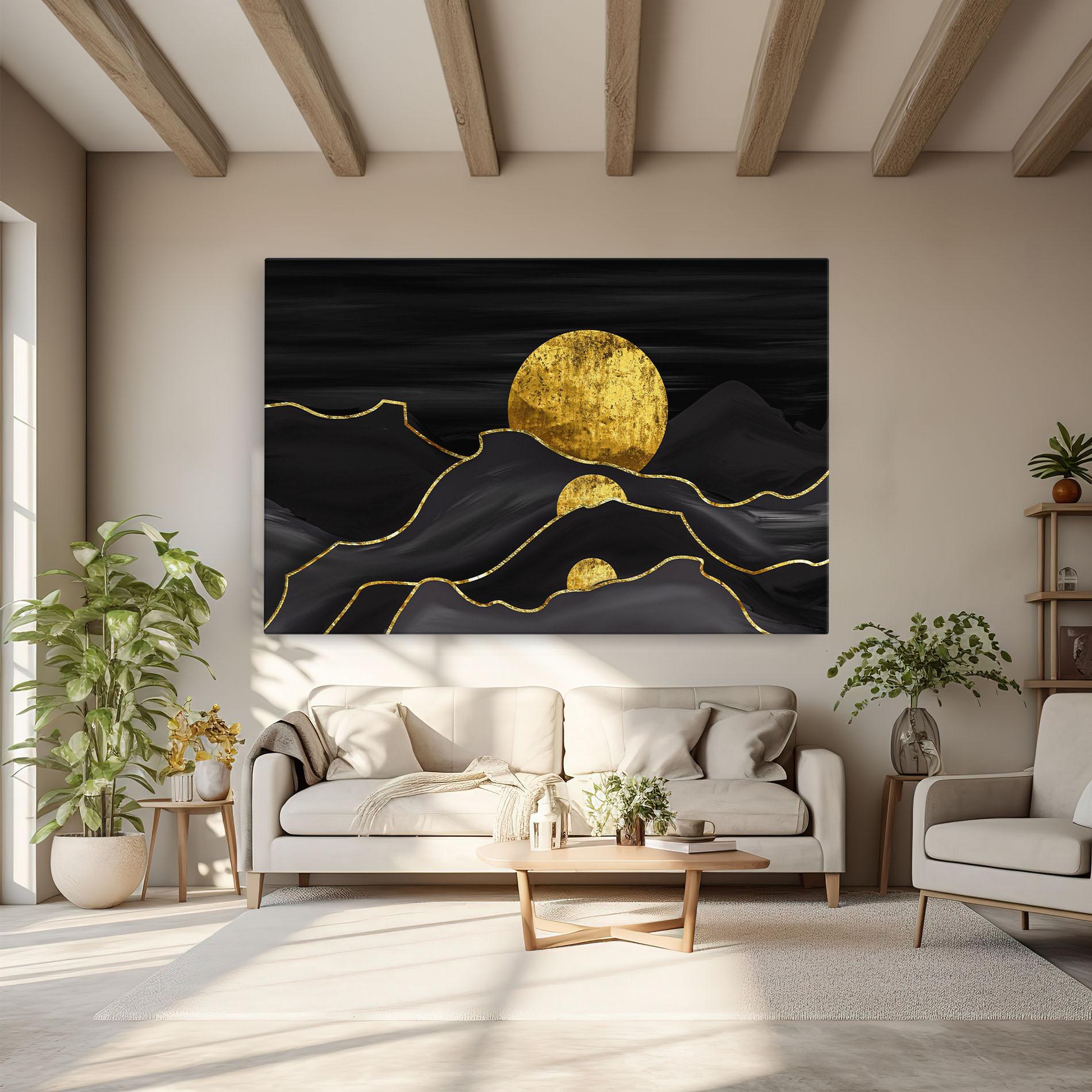 Obraz na Płótnie Black Moutains mockup 6