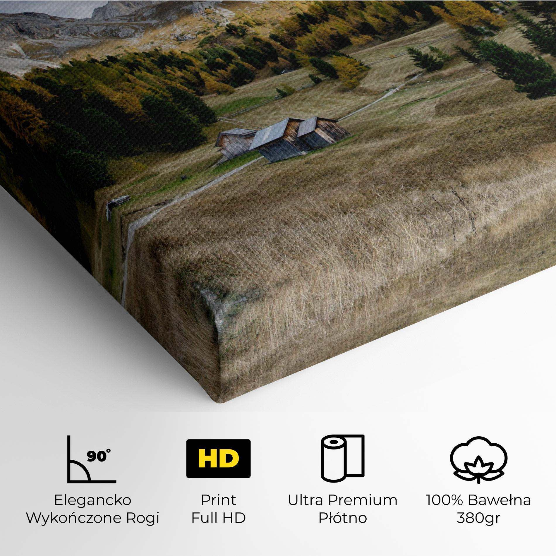 Obraz na Płótnie Cloudy Mountains View mockup 4