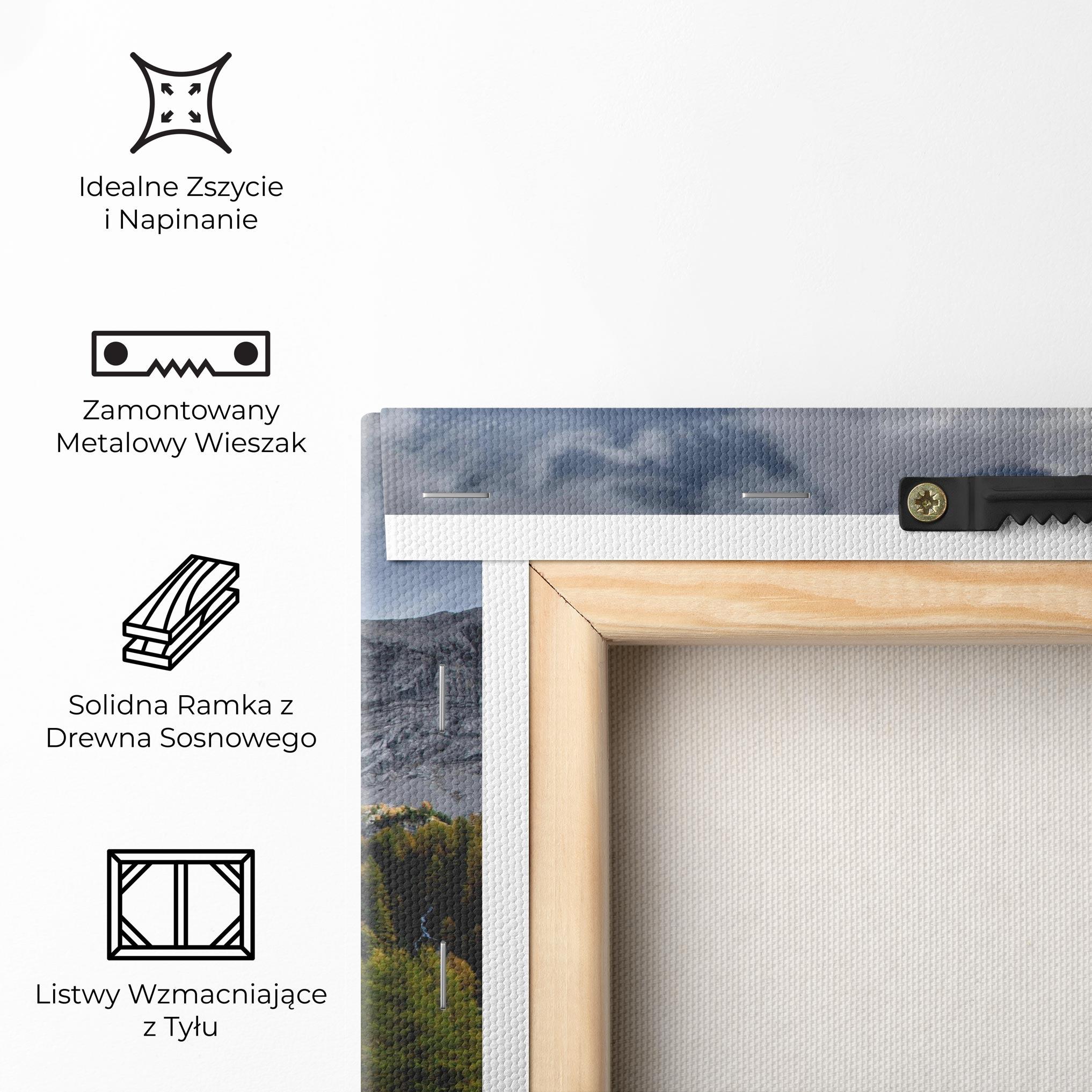 Obraz na Płótnie Cloudy Mountains View mockup 5