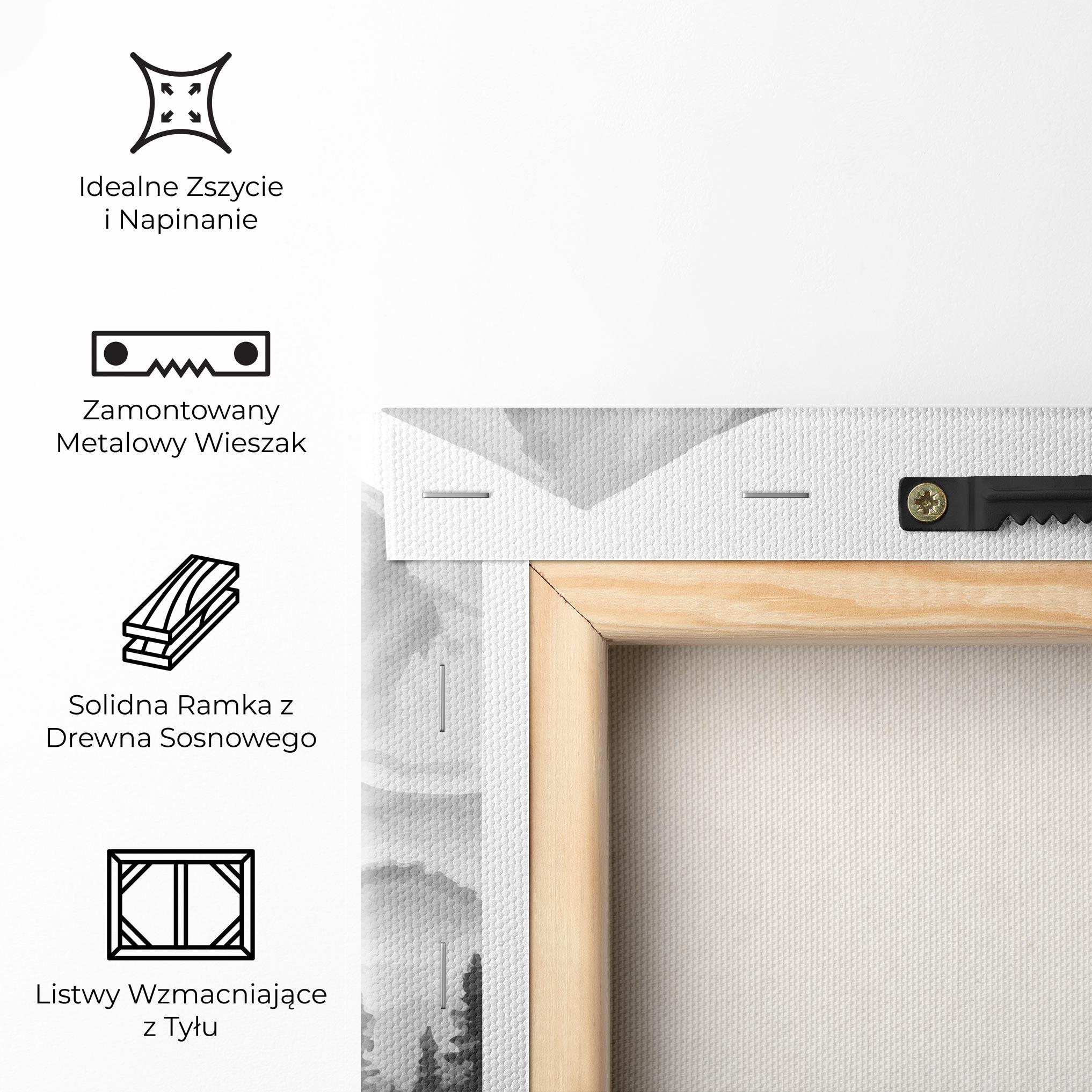 Obraz na Płótnie Grey Mountain Drawing mockup 5