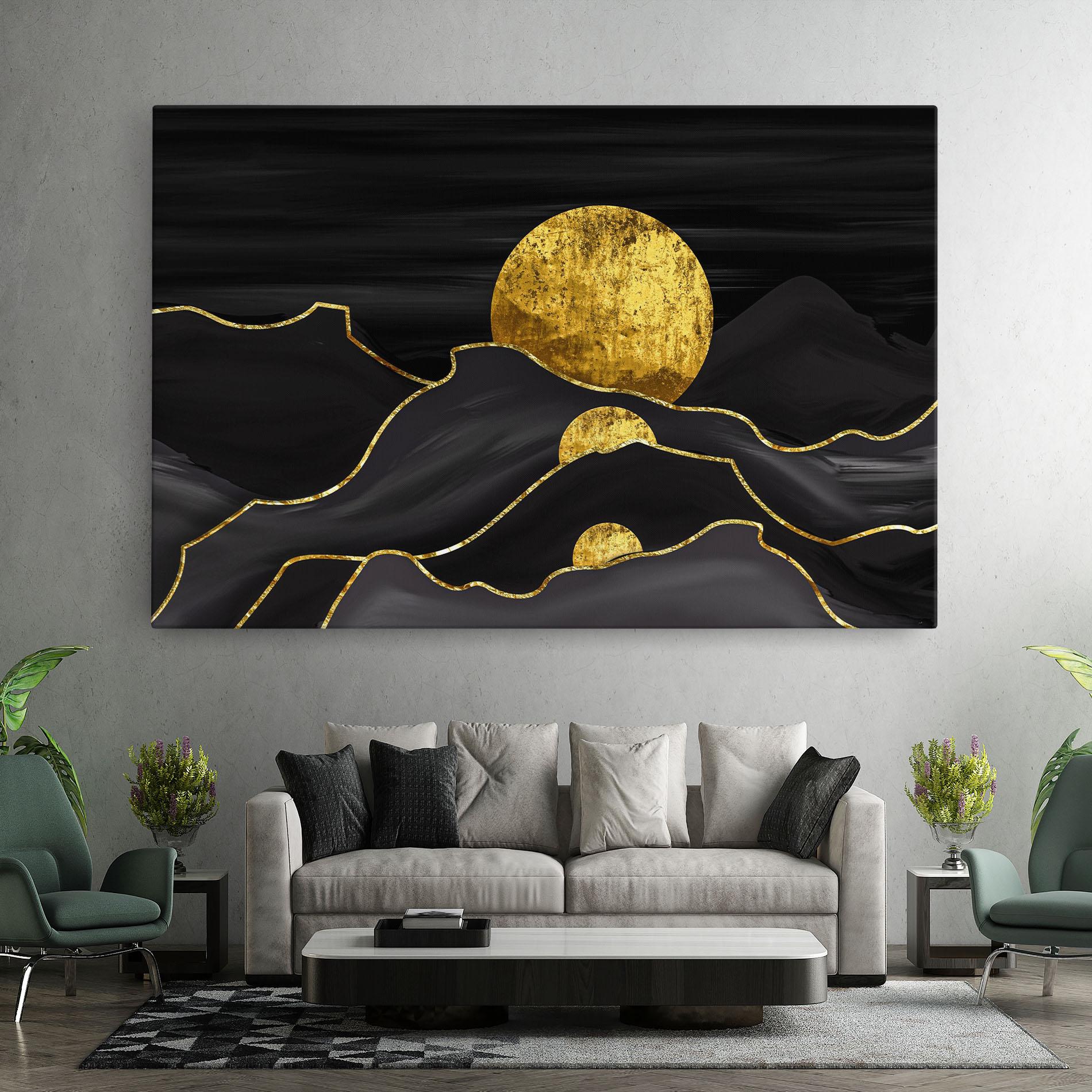 Obraz na Płótnie Black Moutains mockup 7