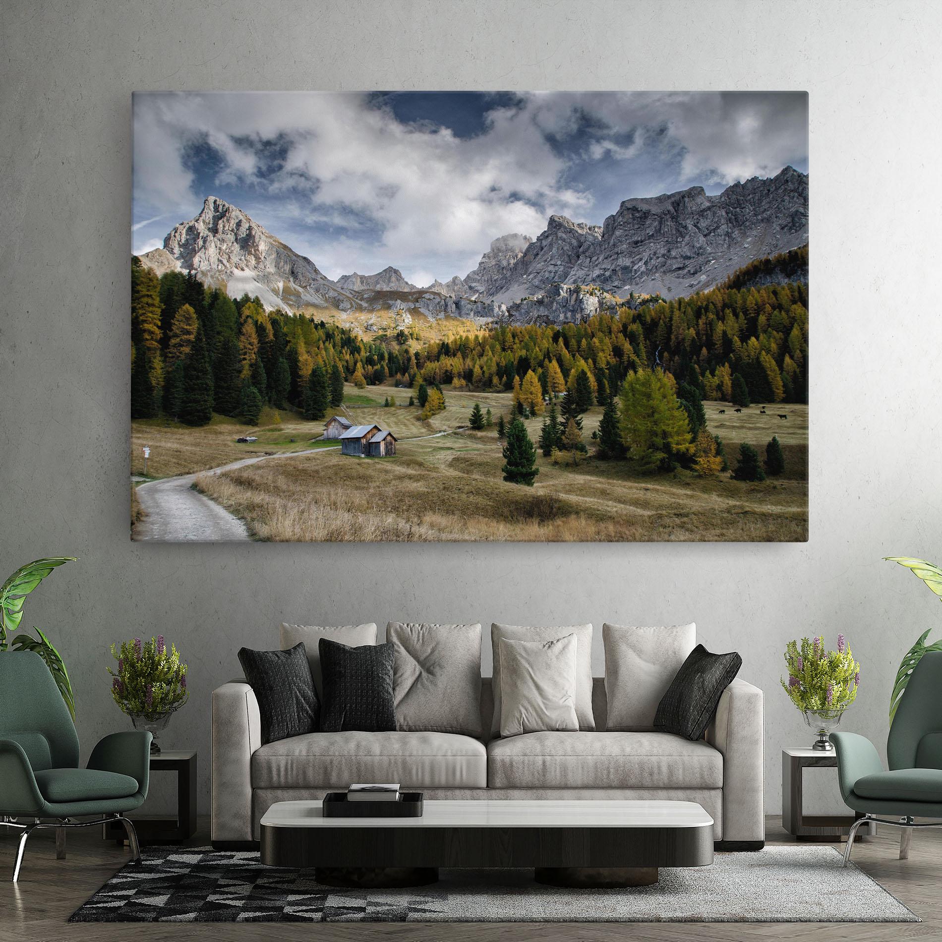 Obraz na Płótnie Cloudy Mountains View mockup 7