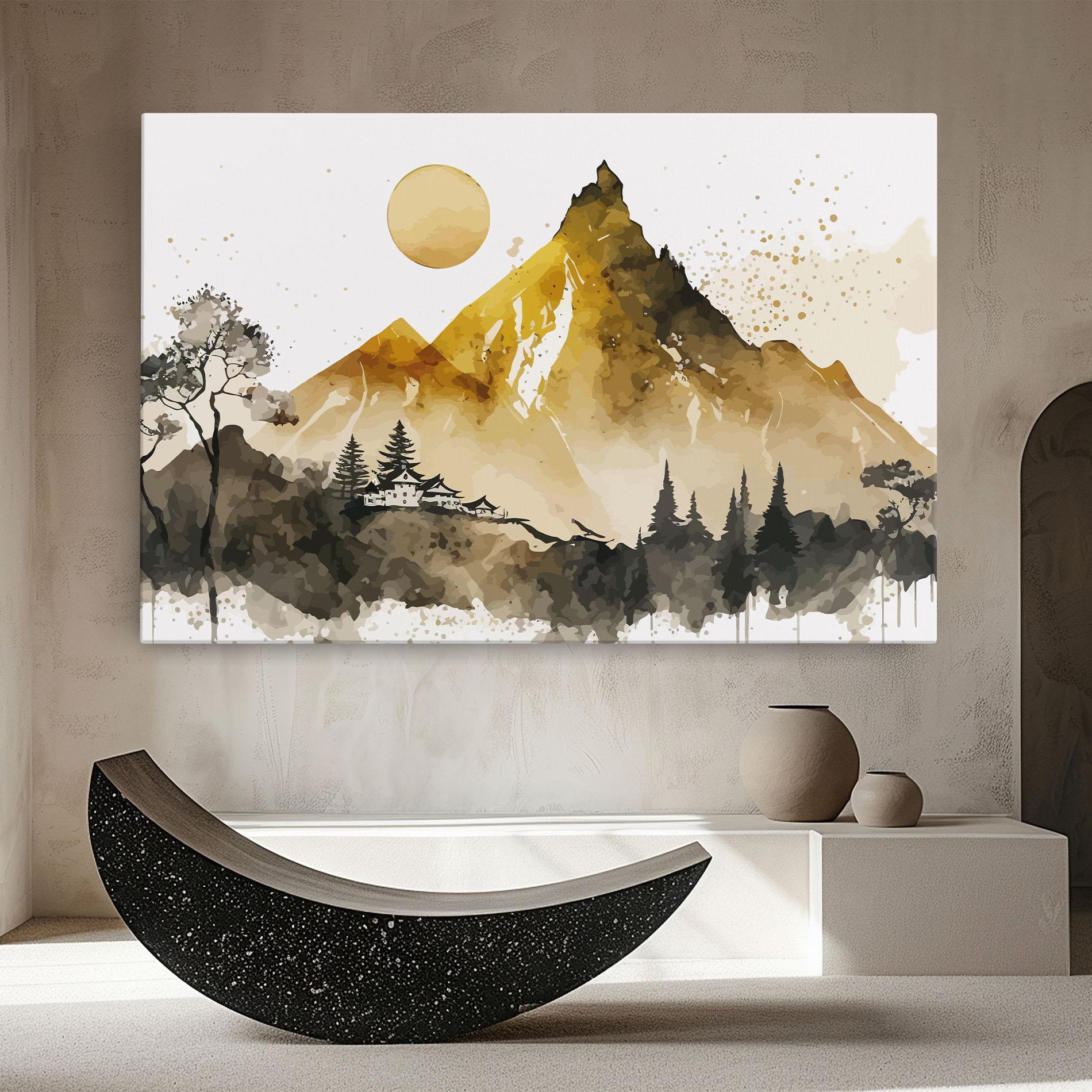 Obraz na Płótnie Gold Mountain Art mockup 8