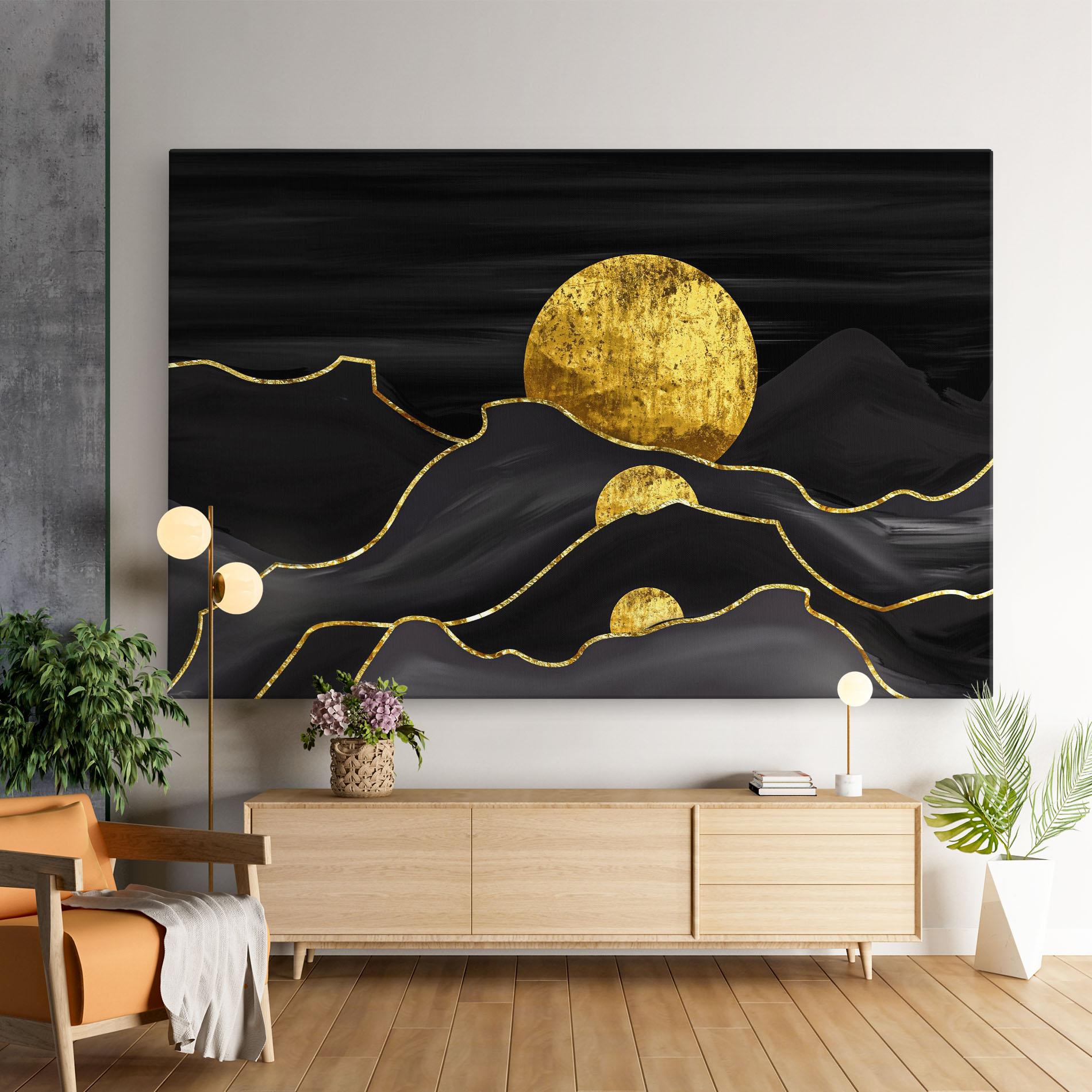 Obraz na Płótnie Black Moutains mockup 9