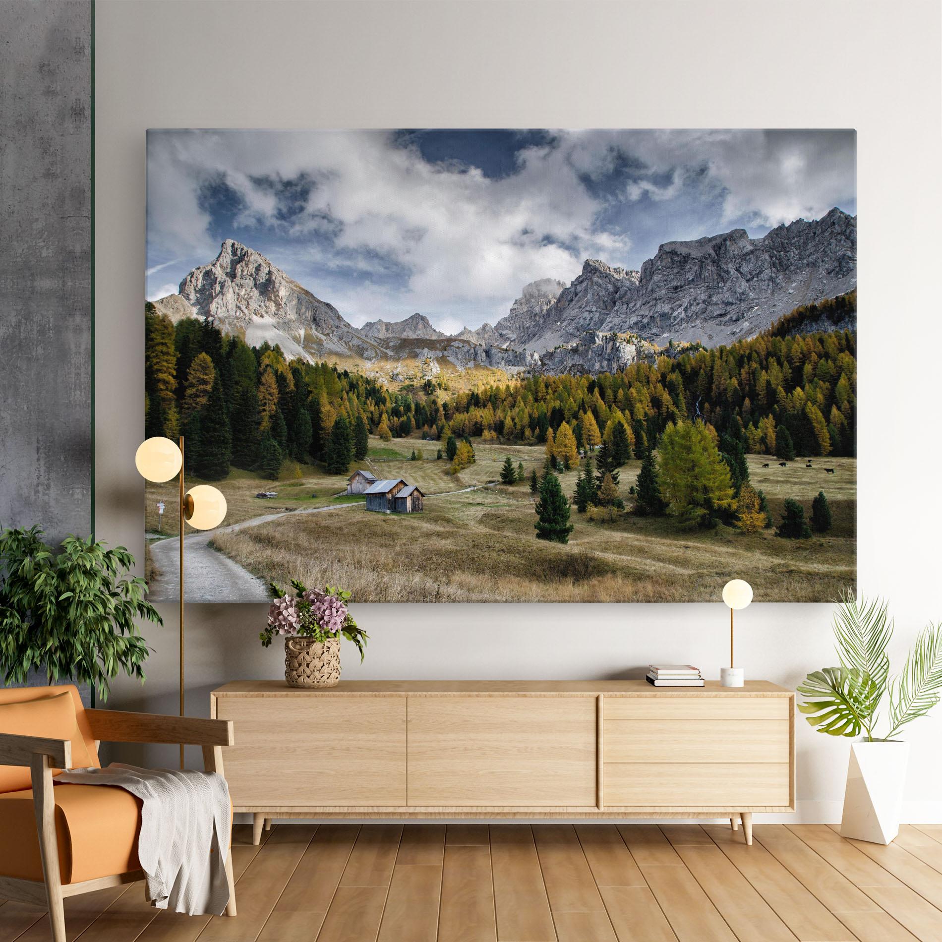 Obraz na Płótnie Cloudy Mountains View mockup 9