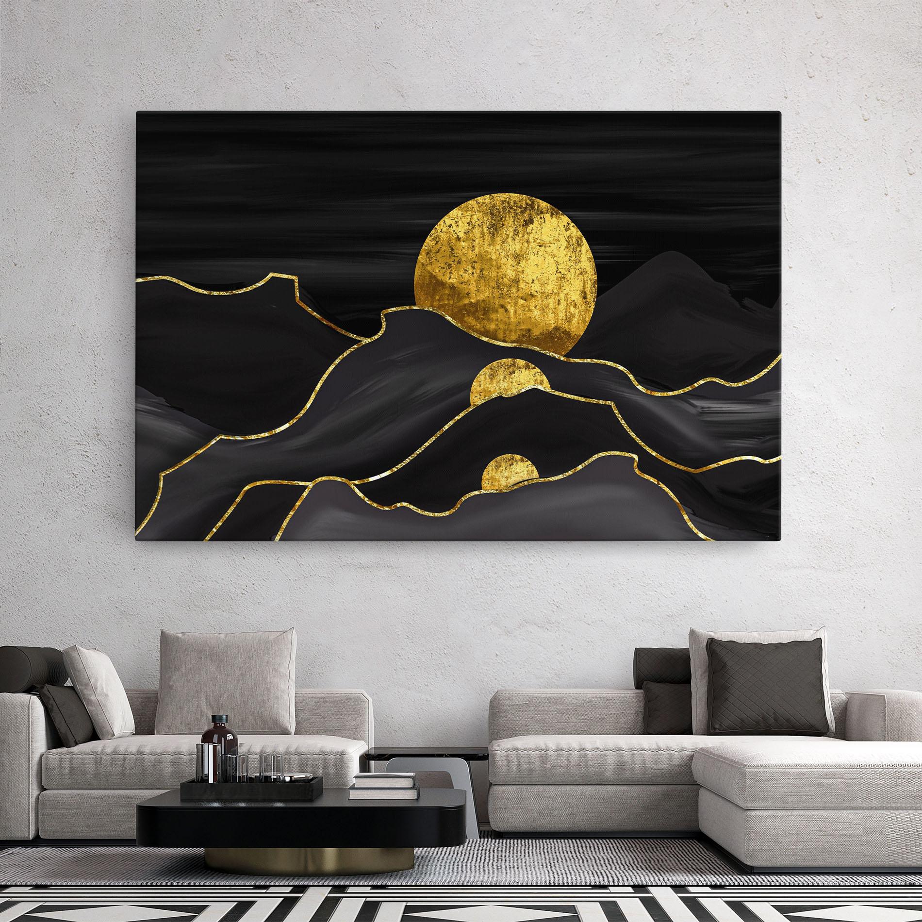 Obraz na Płótnie Black Moutains mockup 2