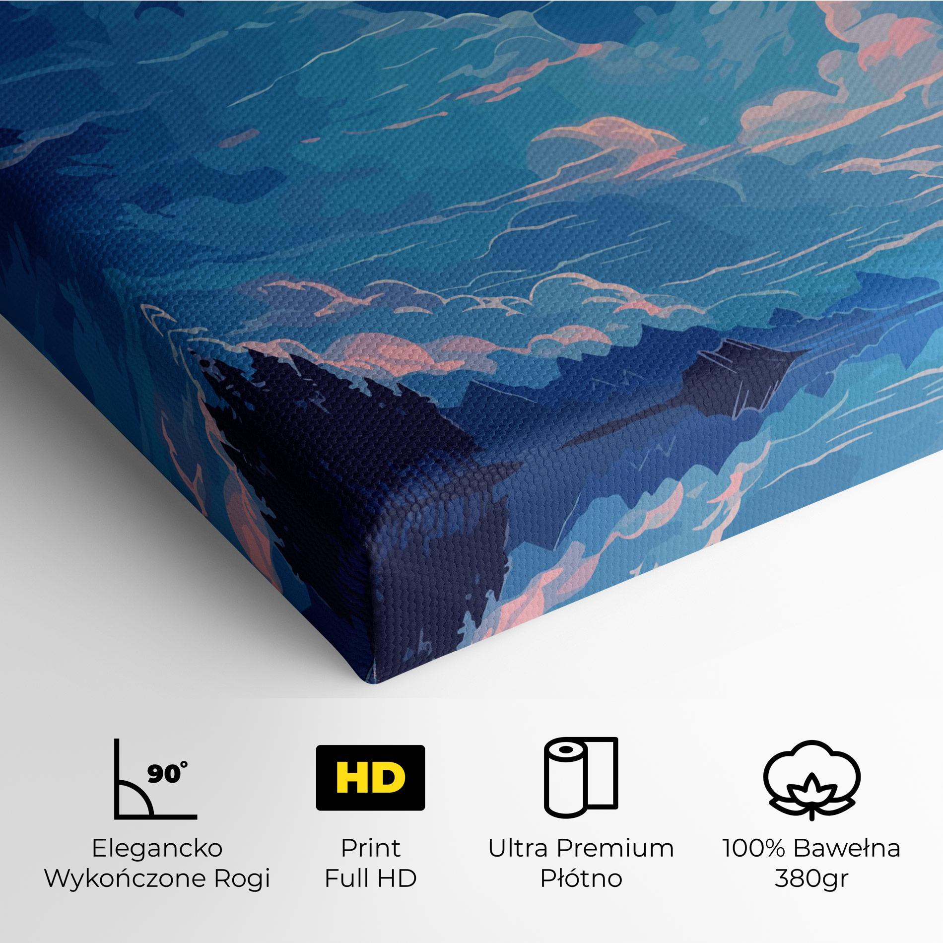 Obraz na Płótnie Blue Cloud Moon mockup 4