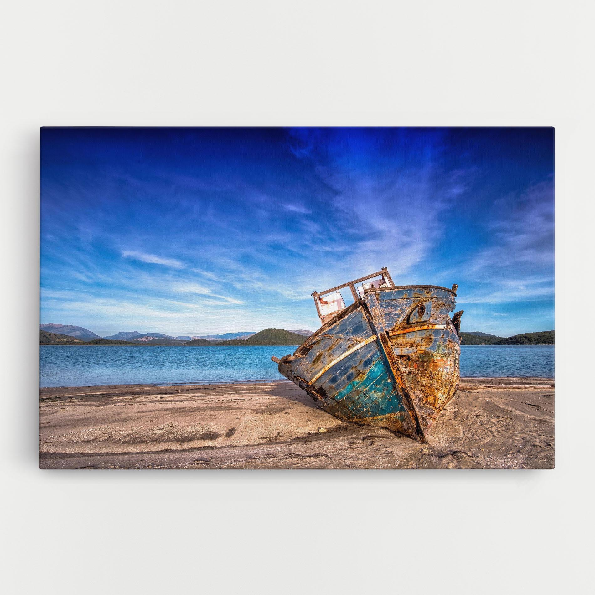 Obraz na Płótnie Boat Blue Sky mockup 0