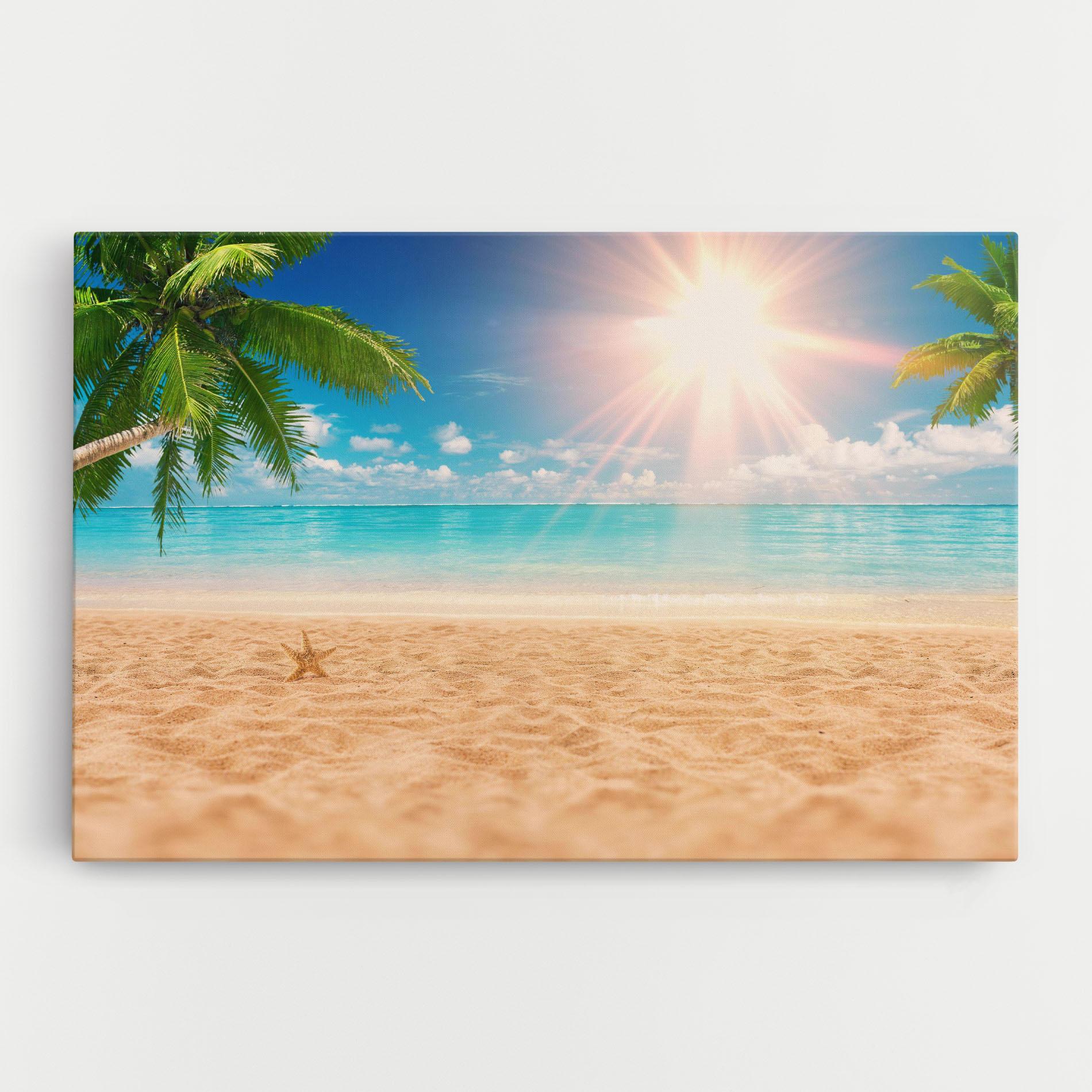 Obraz na Płótnie Exotic Beach Ocean mockup 0