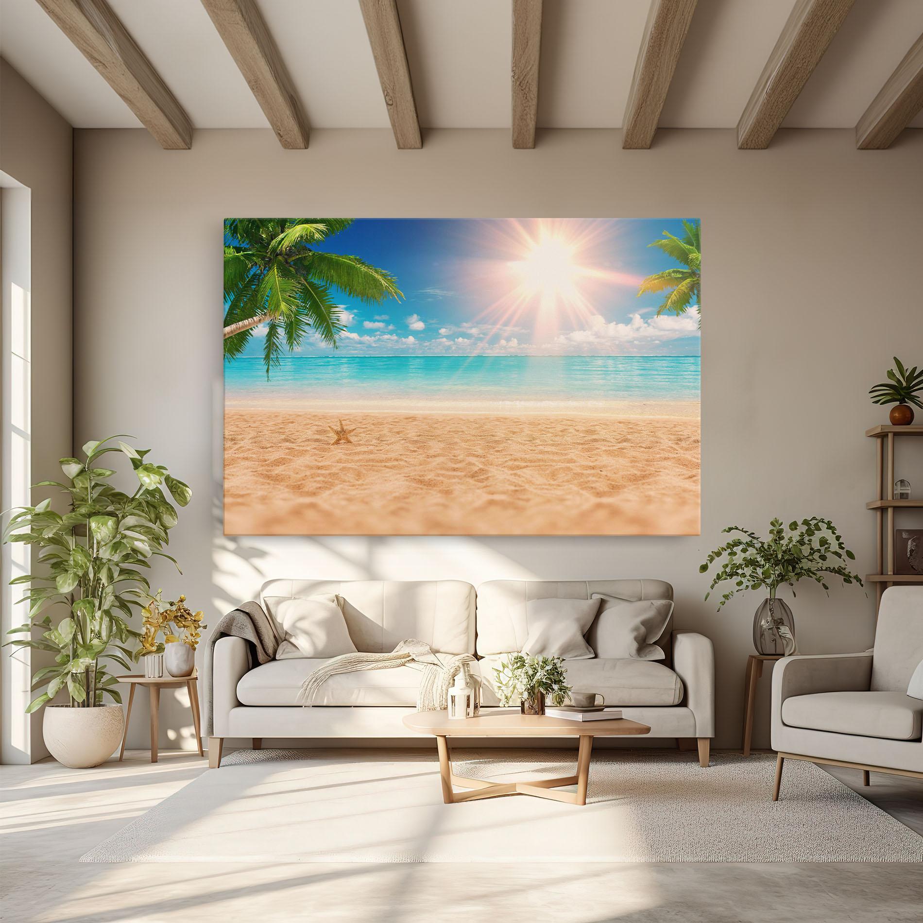 Obraz na Płótnie Exotic Beach Ocean mockup 6