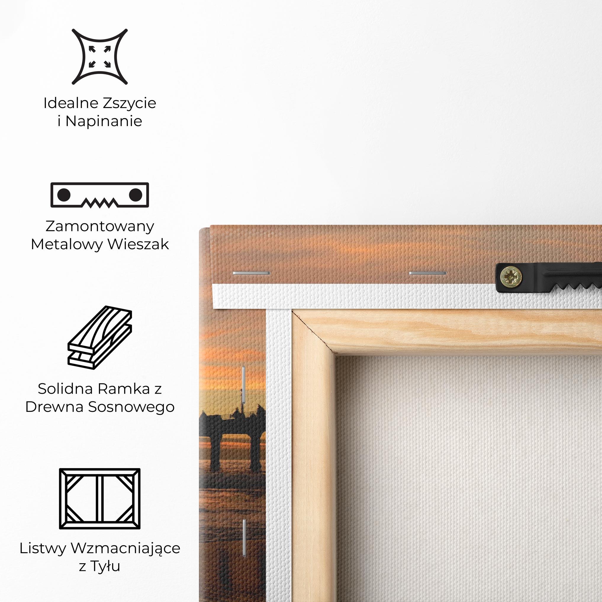 Obraz na Płótnie Beach Sunset View mockup 5