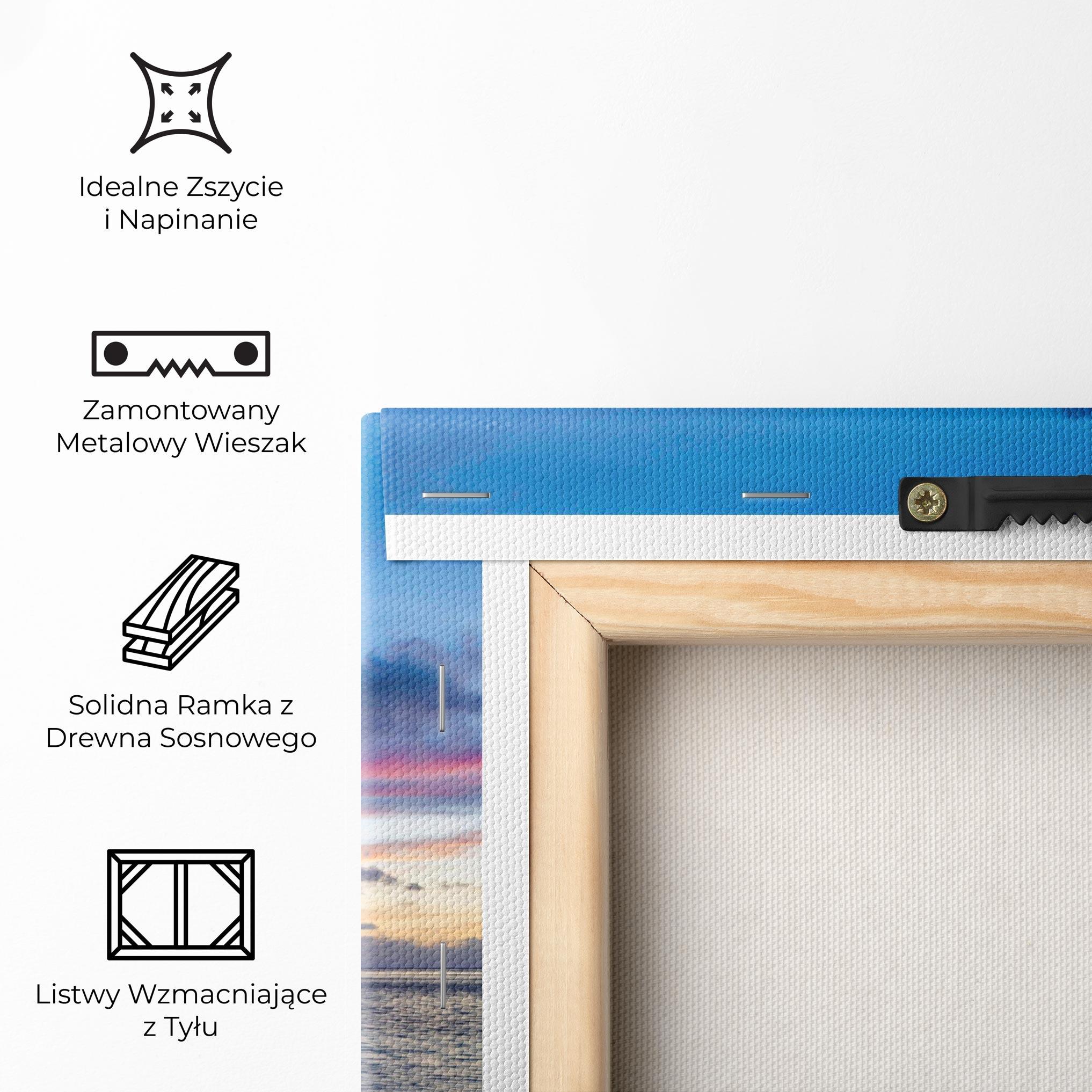 Obraz na Płótnie Purple Blue Beach mockup 5