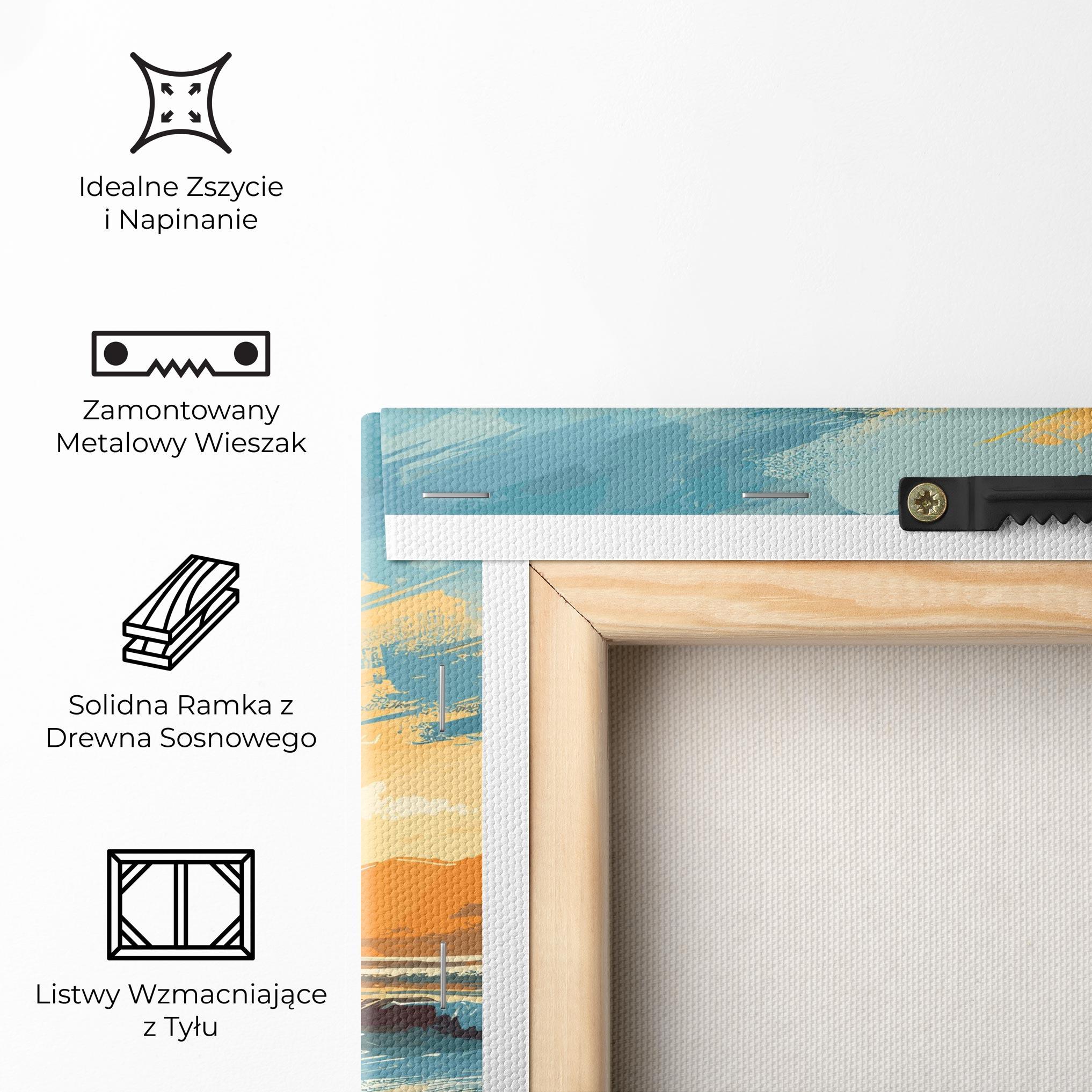 Obraz na Płótnie Sunrise Beach View mockup 5