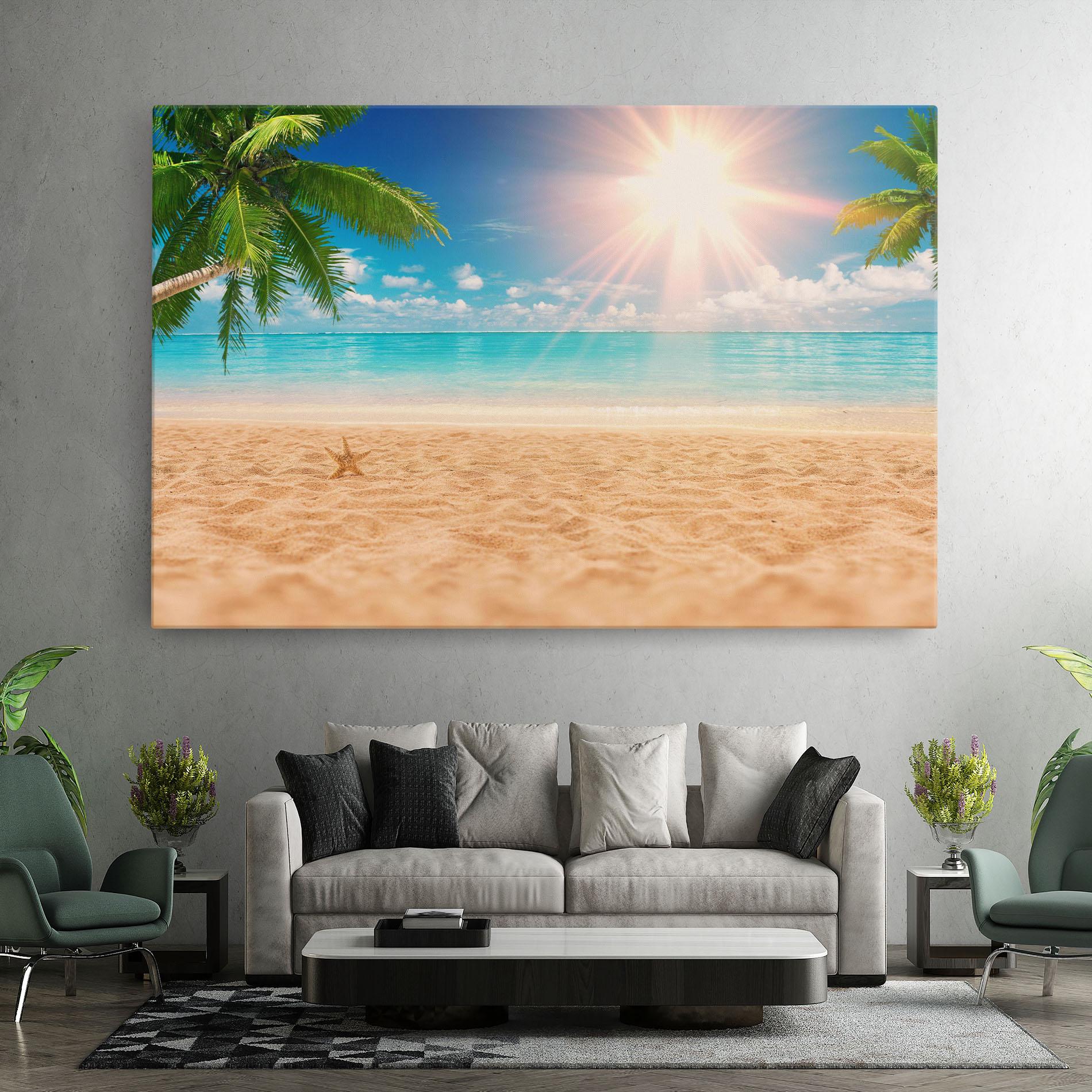 Obraz na Płótnie Exotic Beach Ocean mockup 7