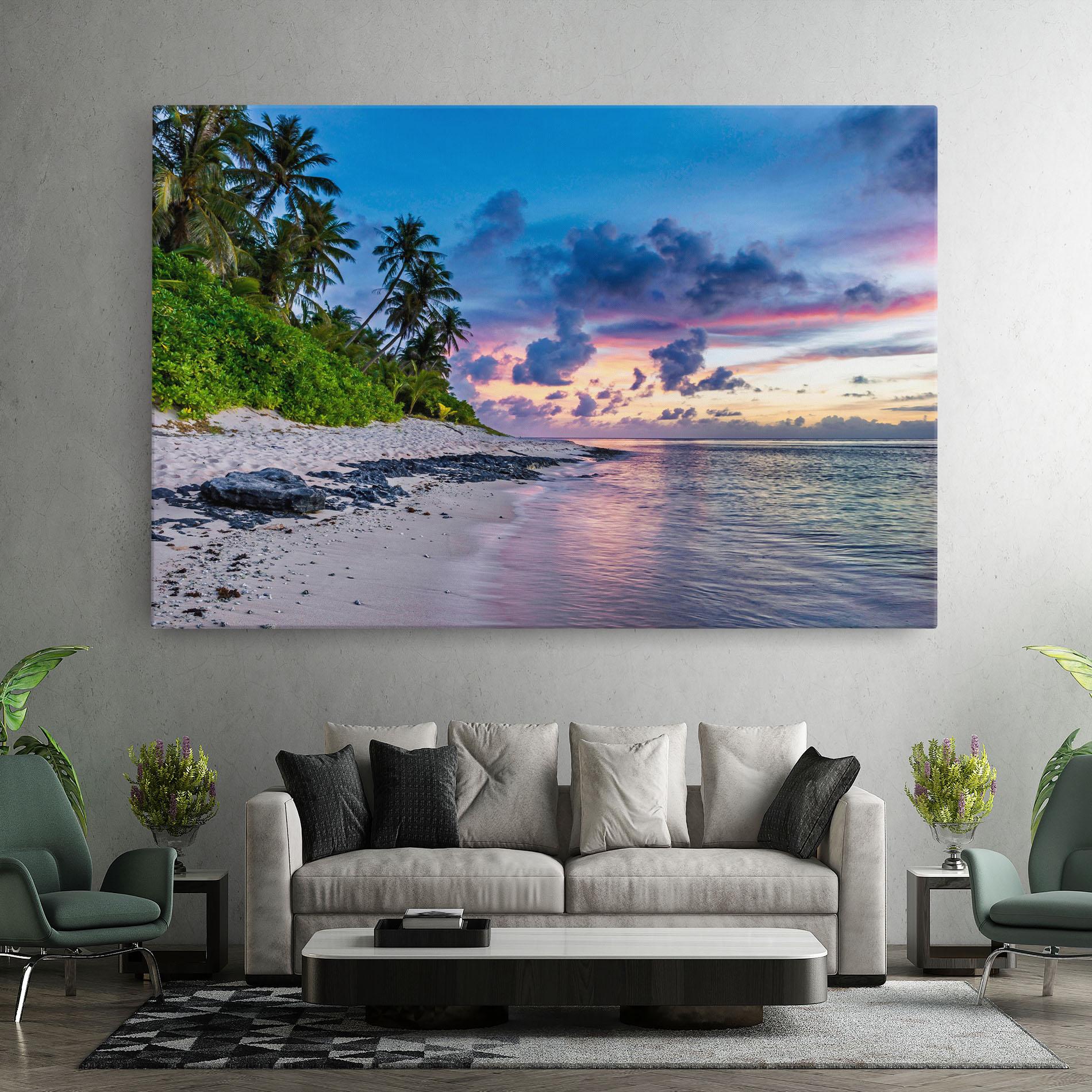 Obraz na Płótnie Purple Blue Beach mockup 7