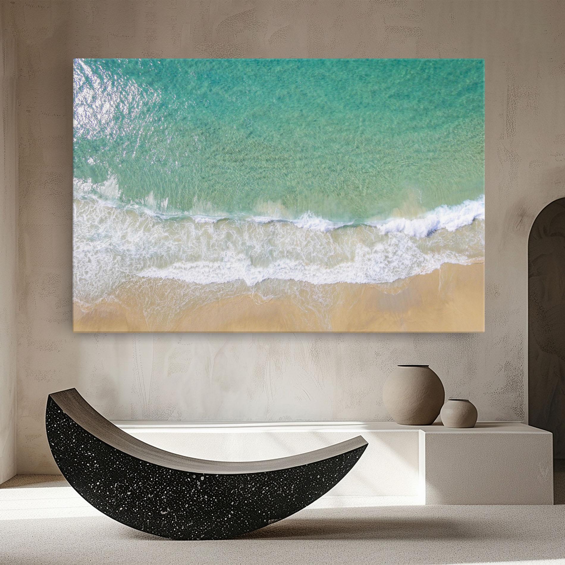 Obraz na Płótnie Blue Waves Beach mockup 8