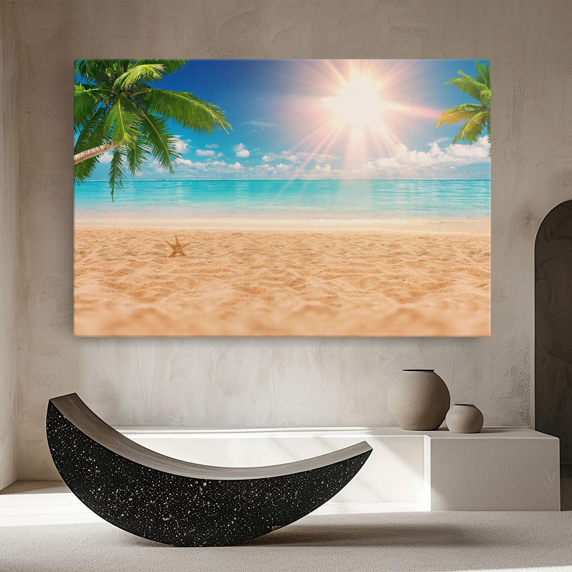 Obraz na Płótnie Exotic Beach Ocean mockup 8