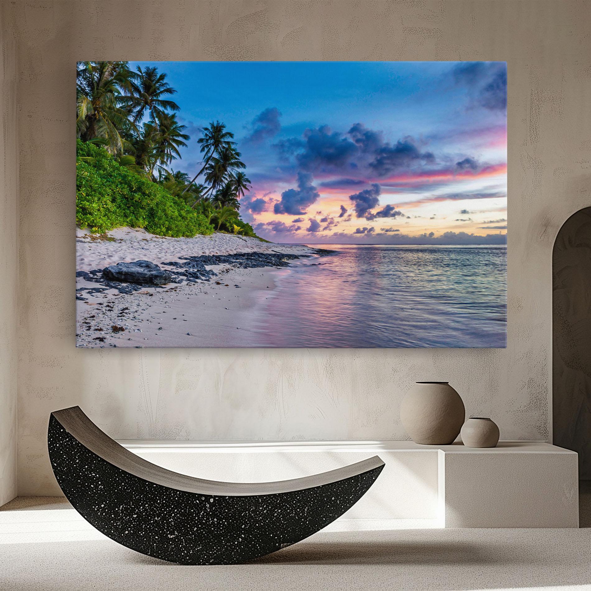 Obraz na Płótnie Purple Blue Beach mockup 8