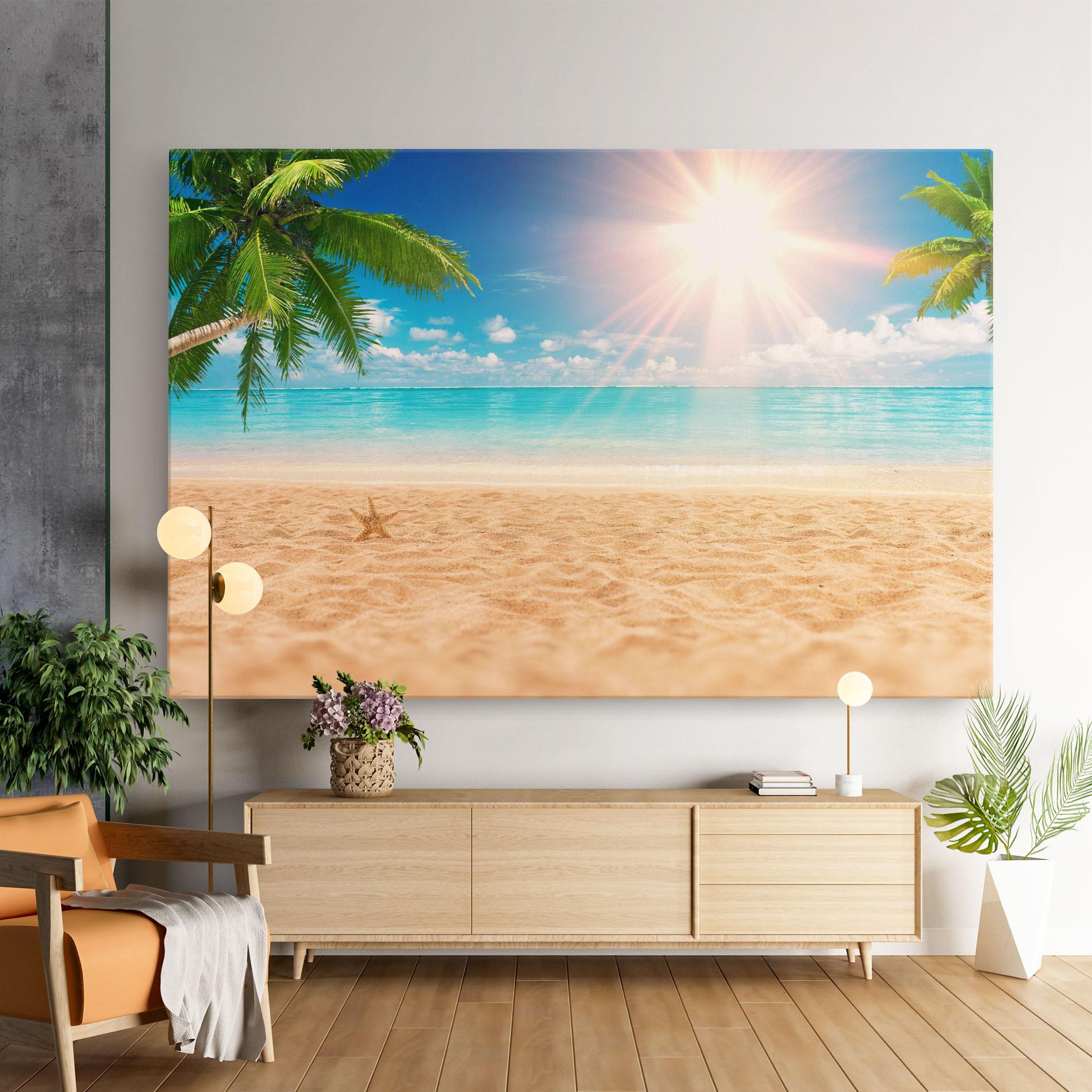 Obraz na Płótnie Exotic Beach Ocean mockup 9