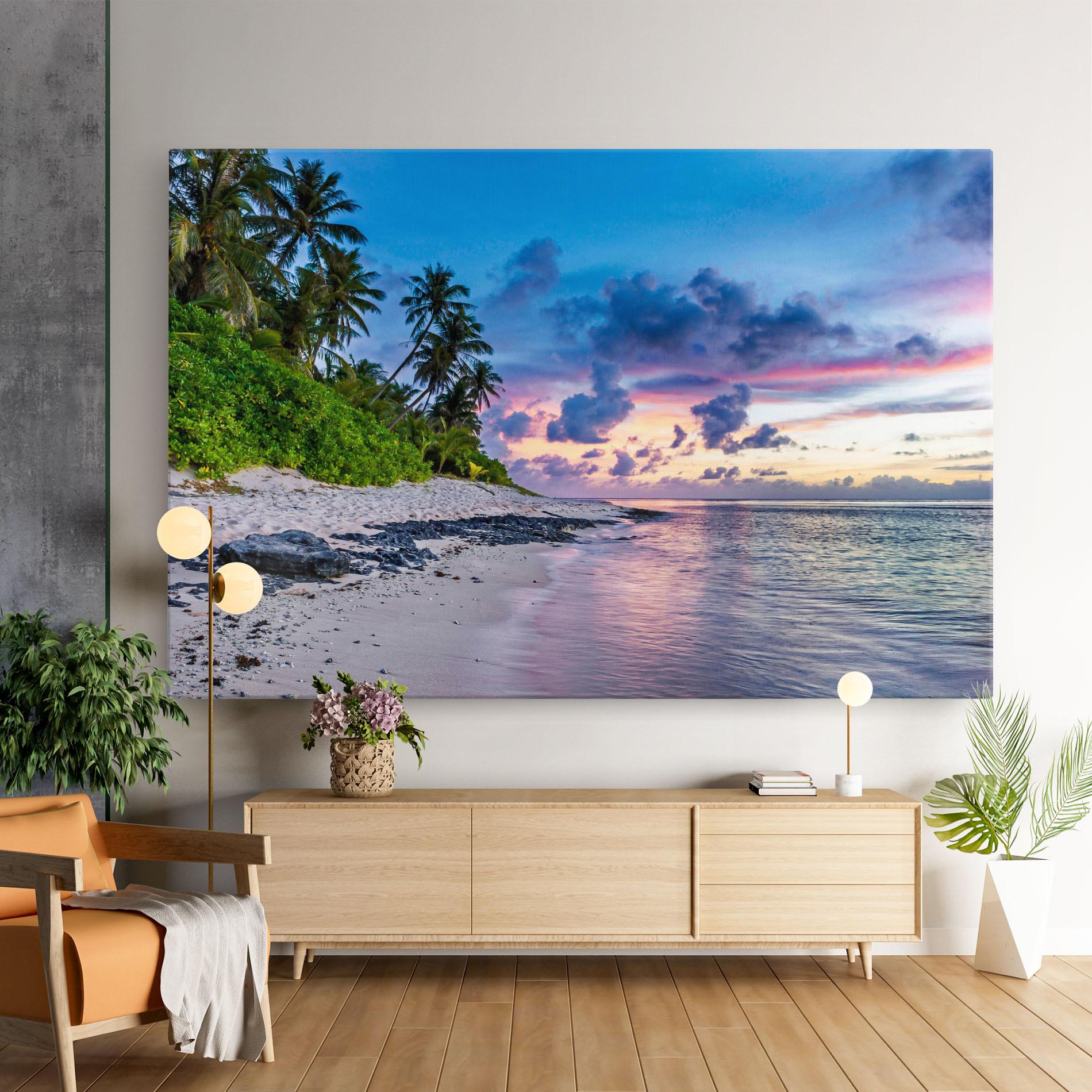 Obraz na Płótnie Purple Blue Beach mockup 9