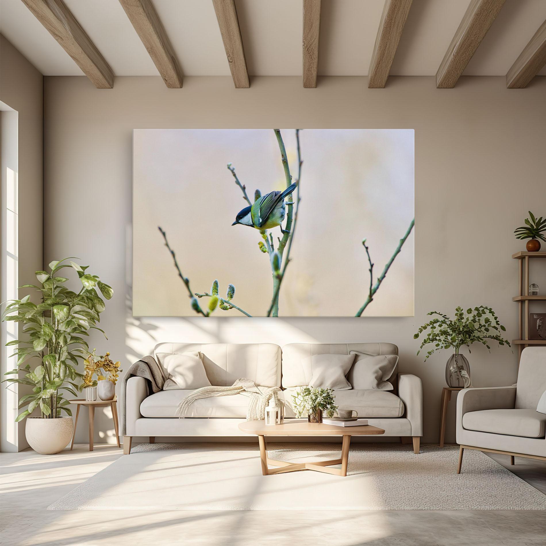 Obraz na Płótnie Beautiful Spring Bird mockup 6