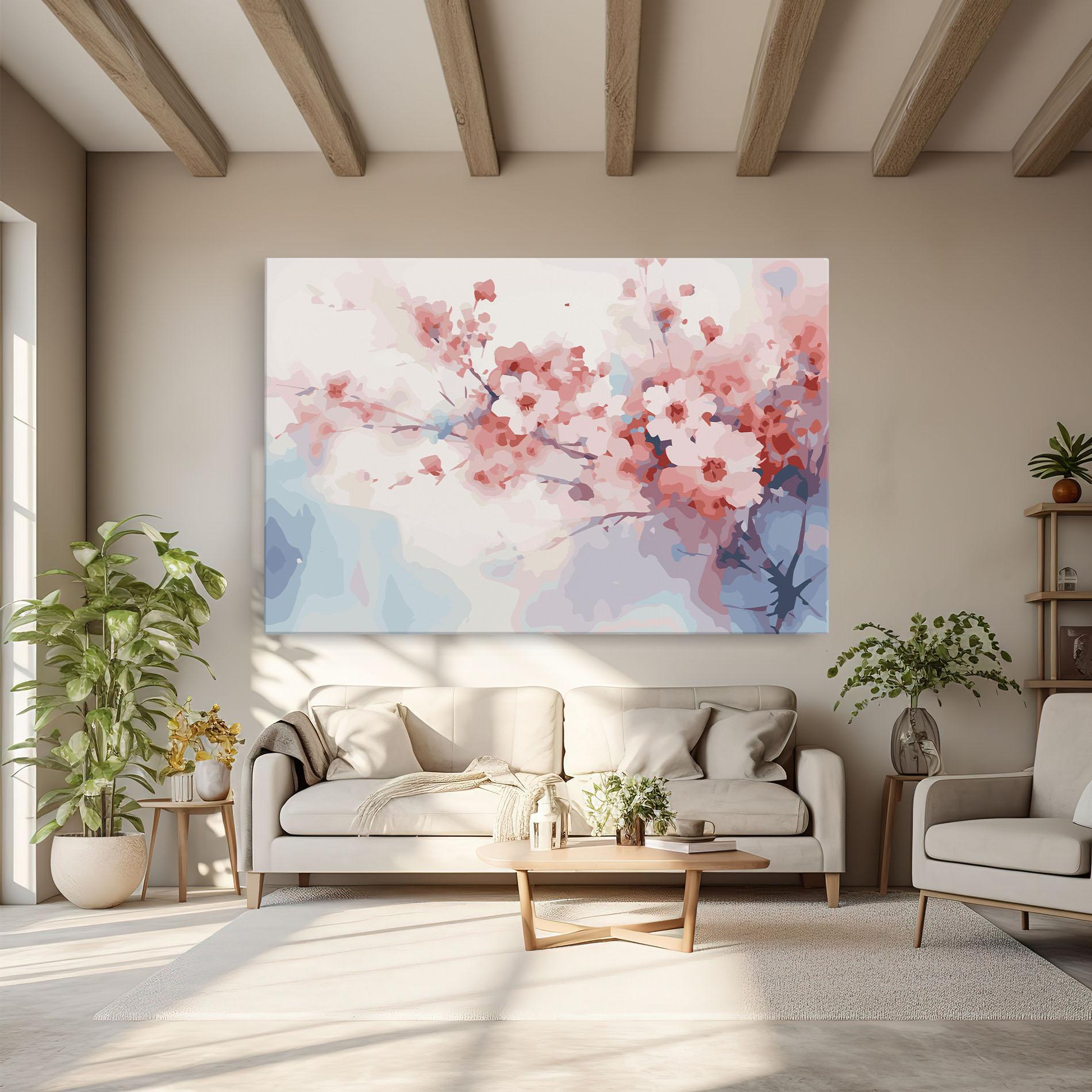 Obraz na Płótnie Pastel Spring Flowers mockup 6