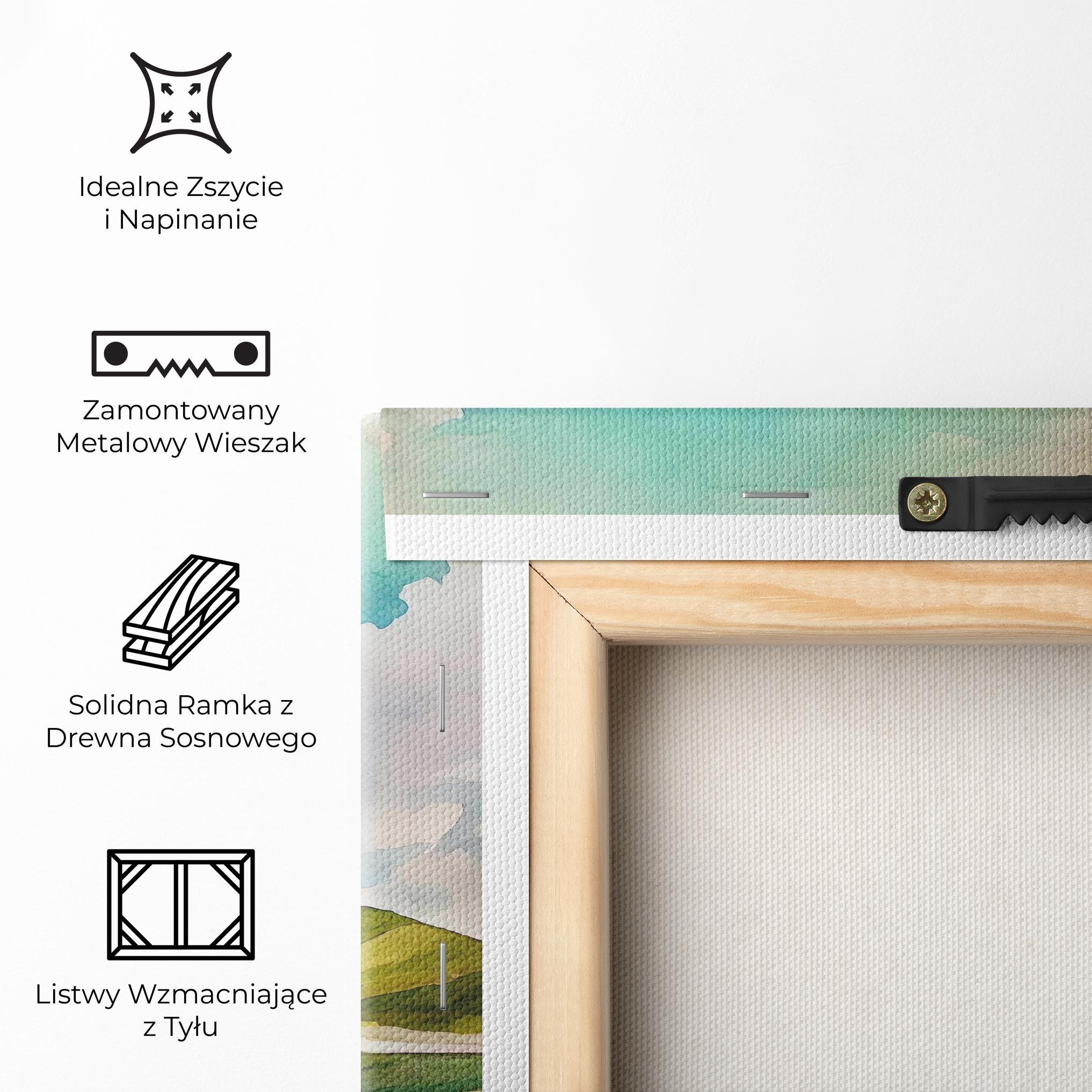 Obraz na Płótnie Spring Trees Painting mockup 5