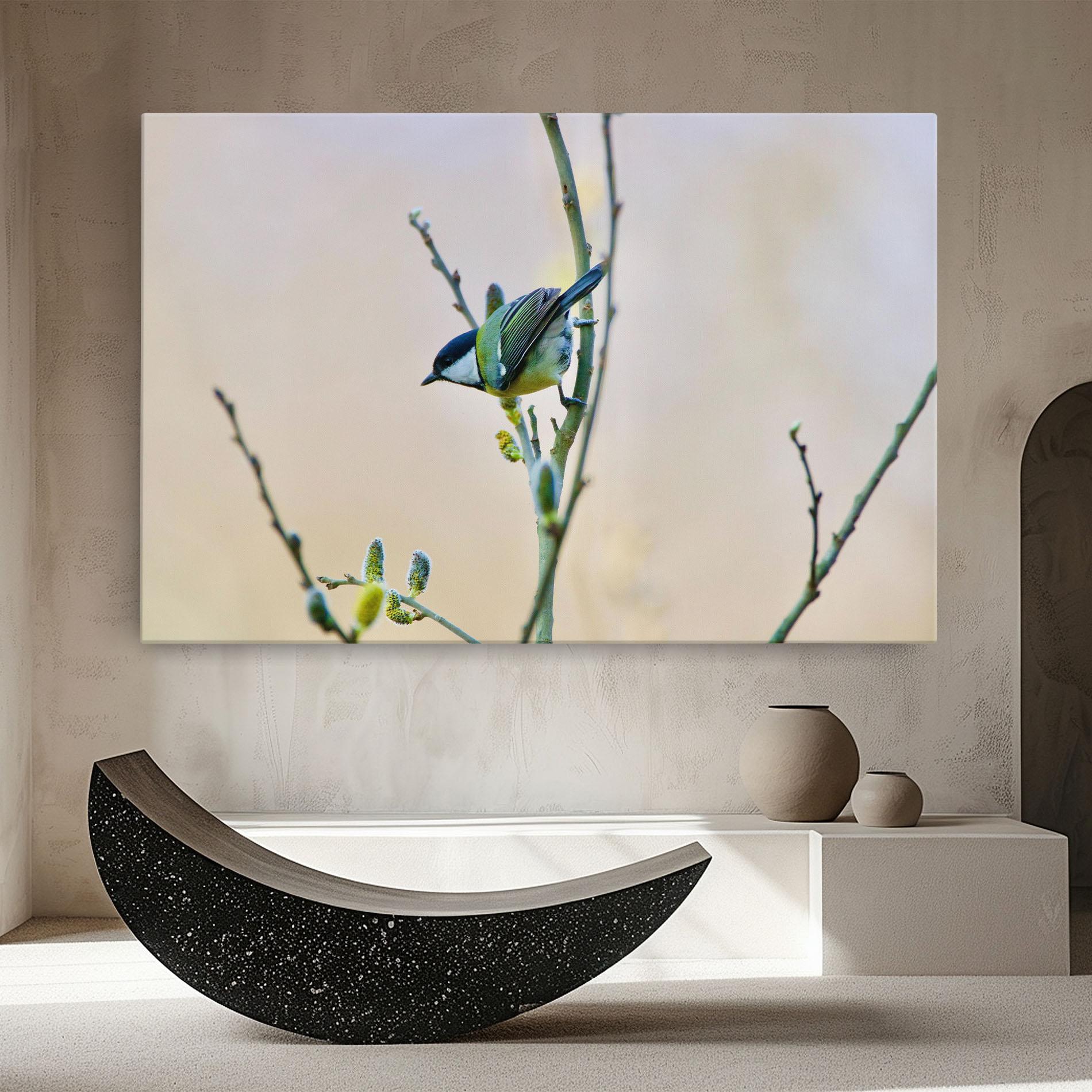 Obraz na Płótnie Beautiful Spring Bird mockup 8