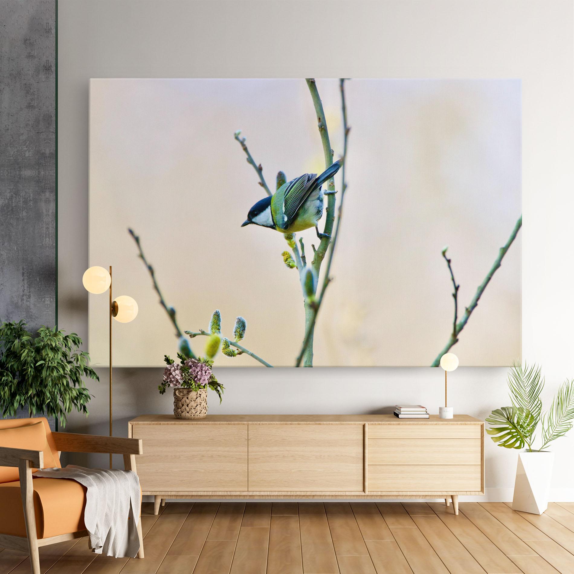 Obraz na Płótnie Beautiful Spring Bird mockup 9