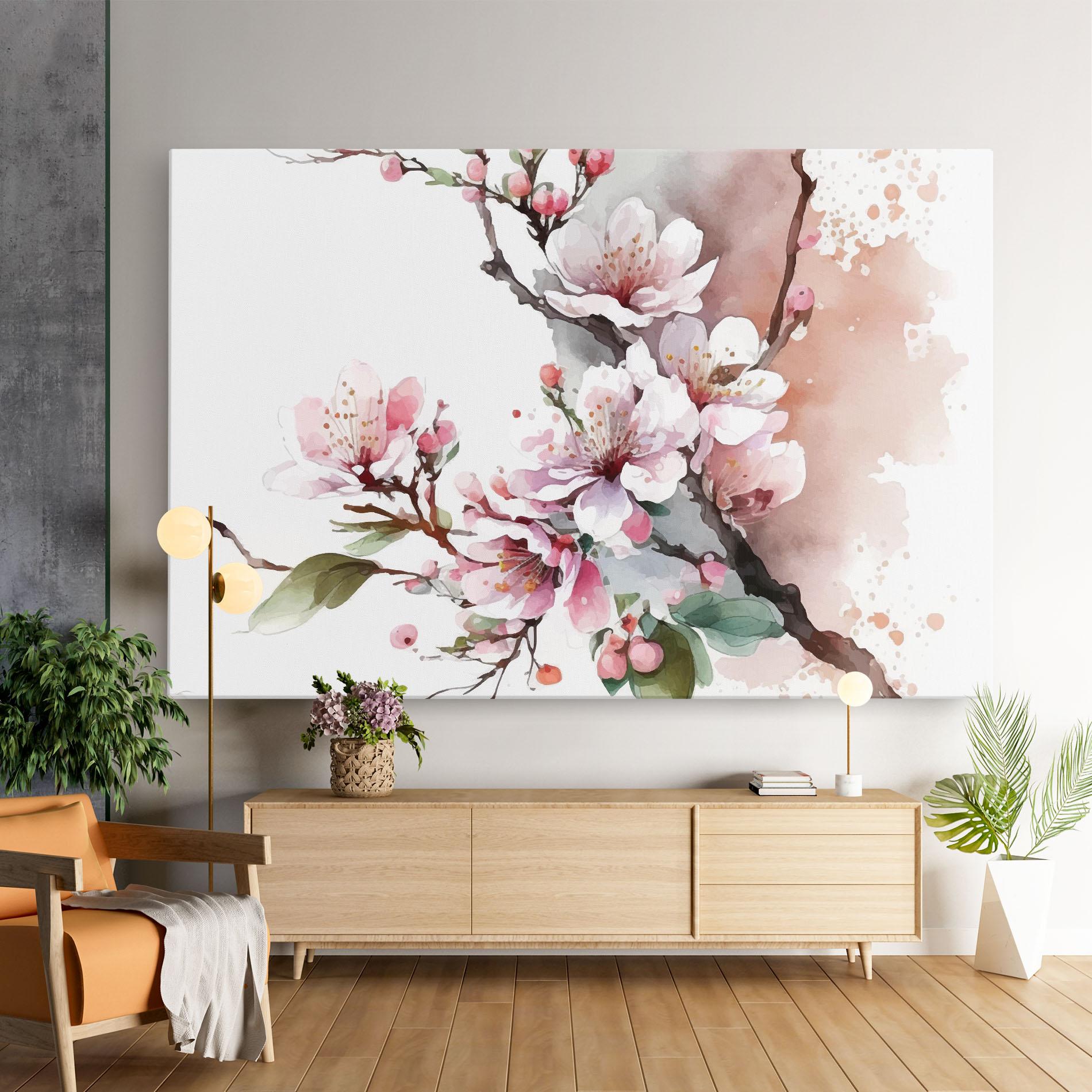 Obraz na Płótnie Cherry Spring Flower mockup 9