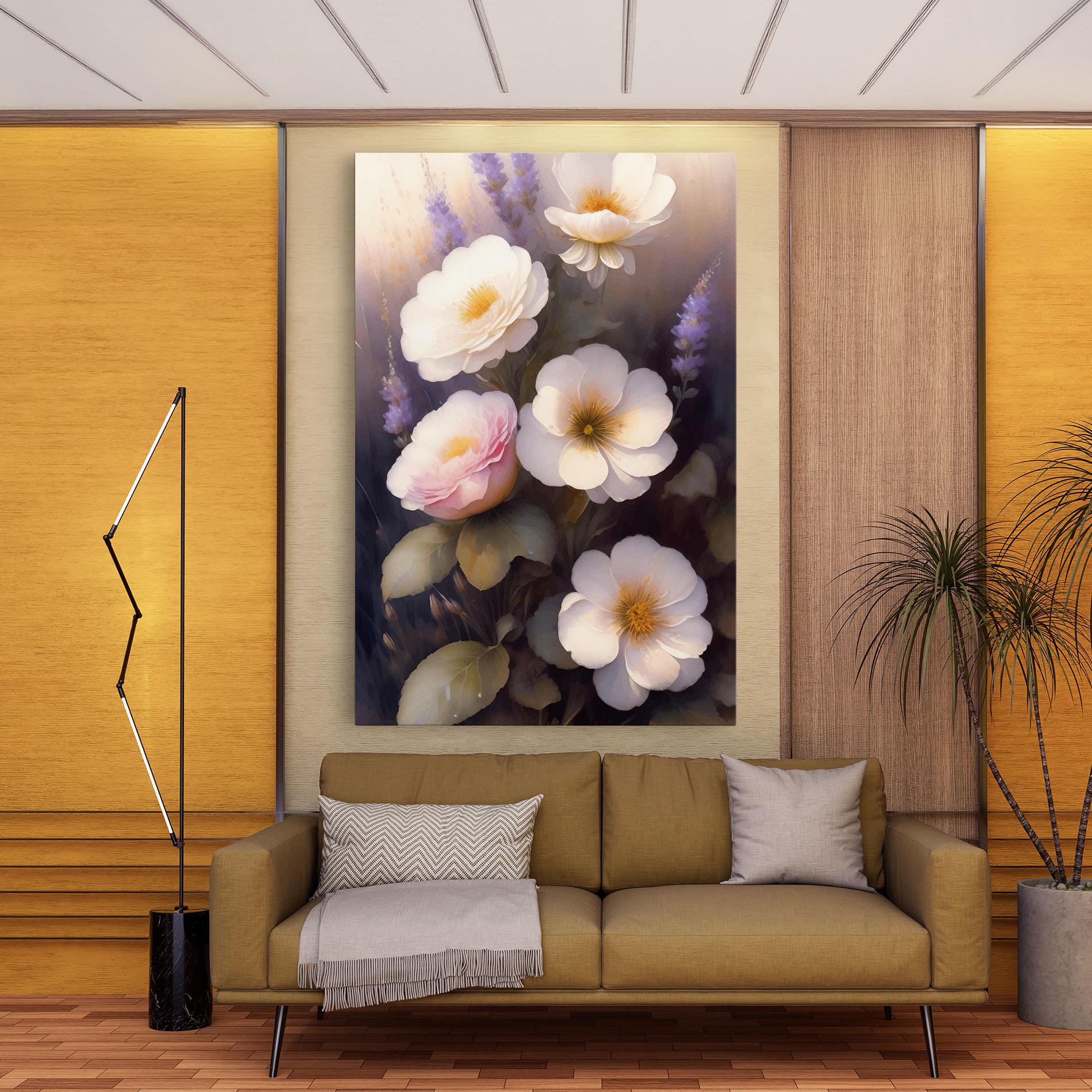 Obraz na Płótnie Cream Flower Spring mockup 9