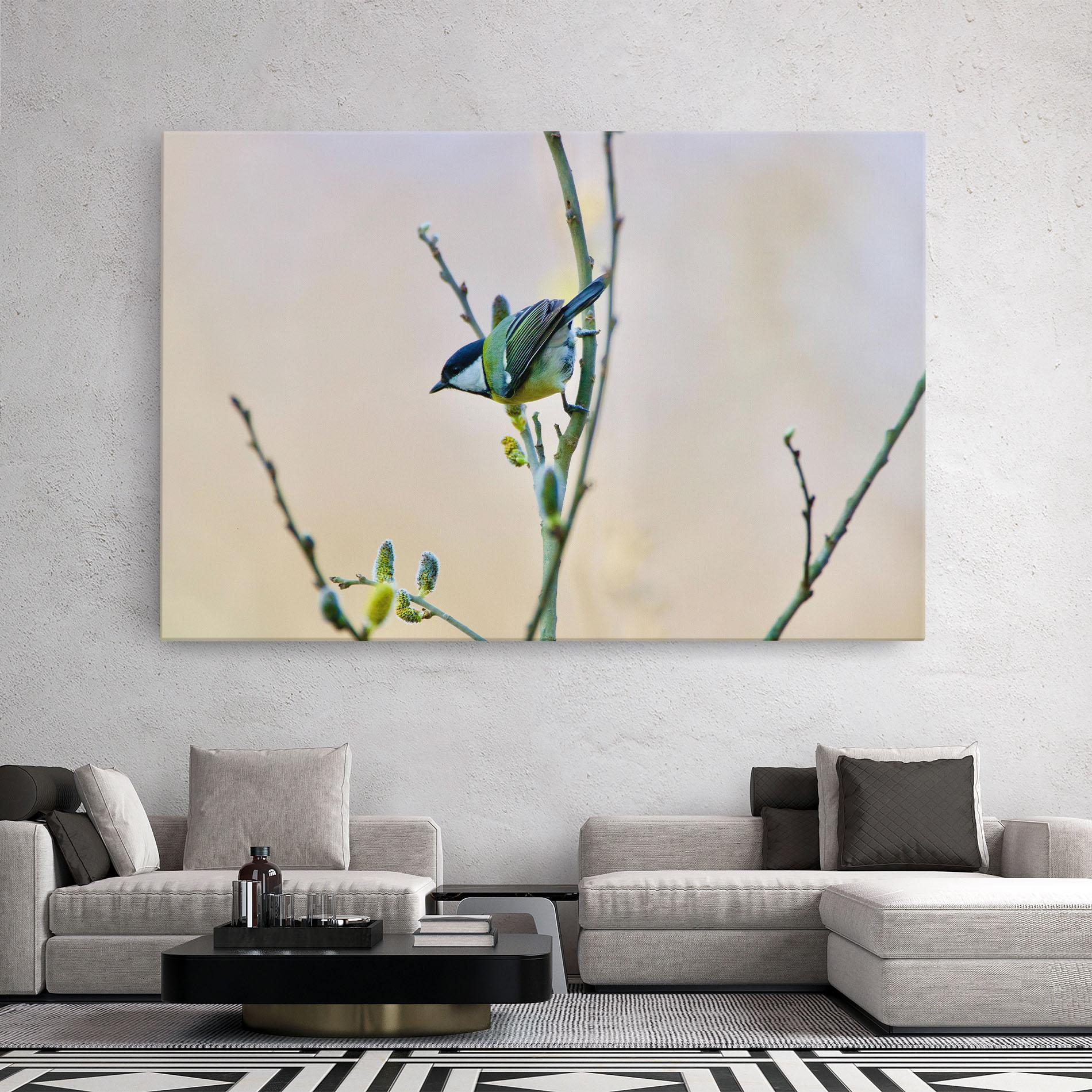 Obraz na Płótnie Beautiful Spring Bird mockup 2