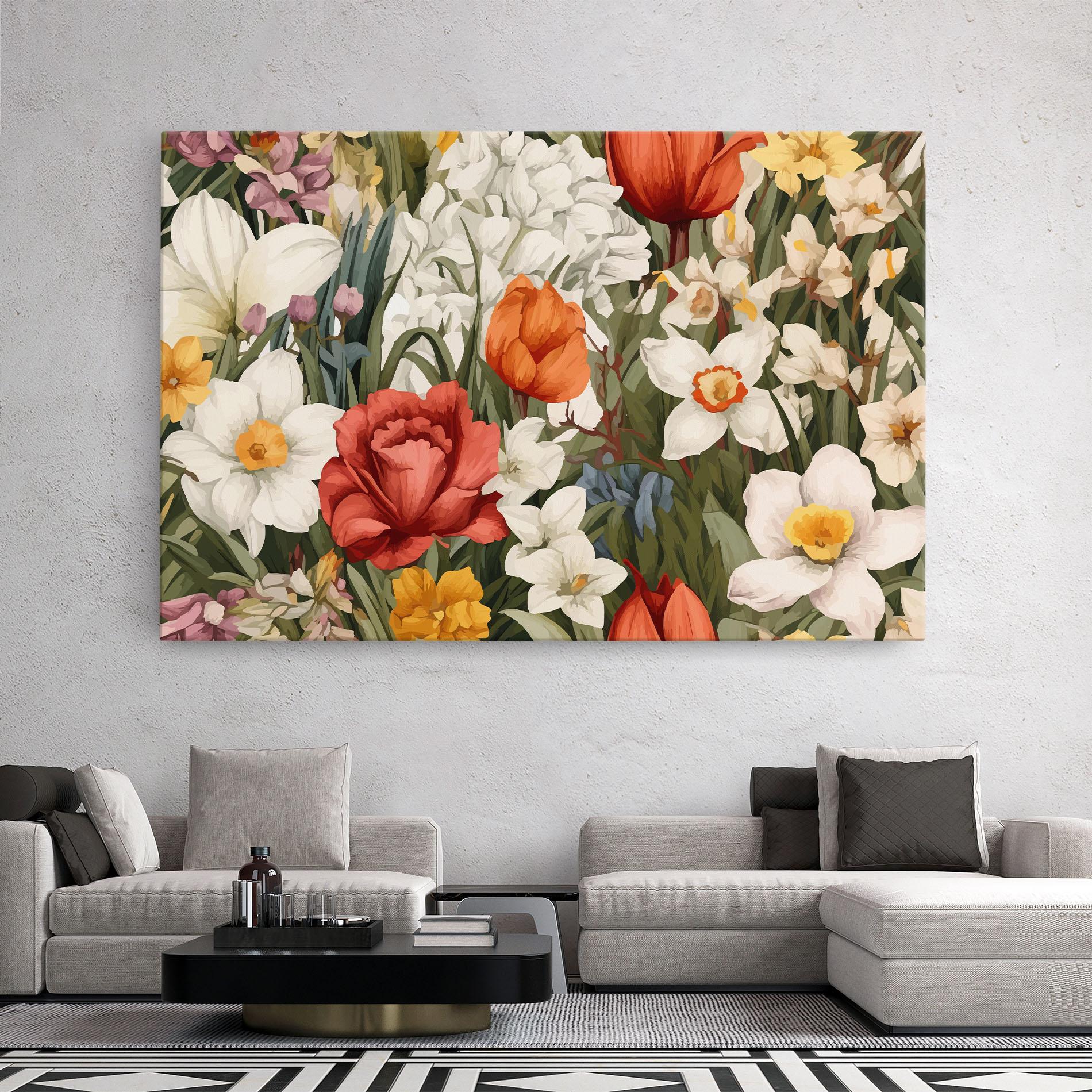 Obraz na Płótnie Orange Red Spring mockup 2