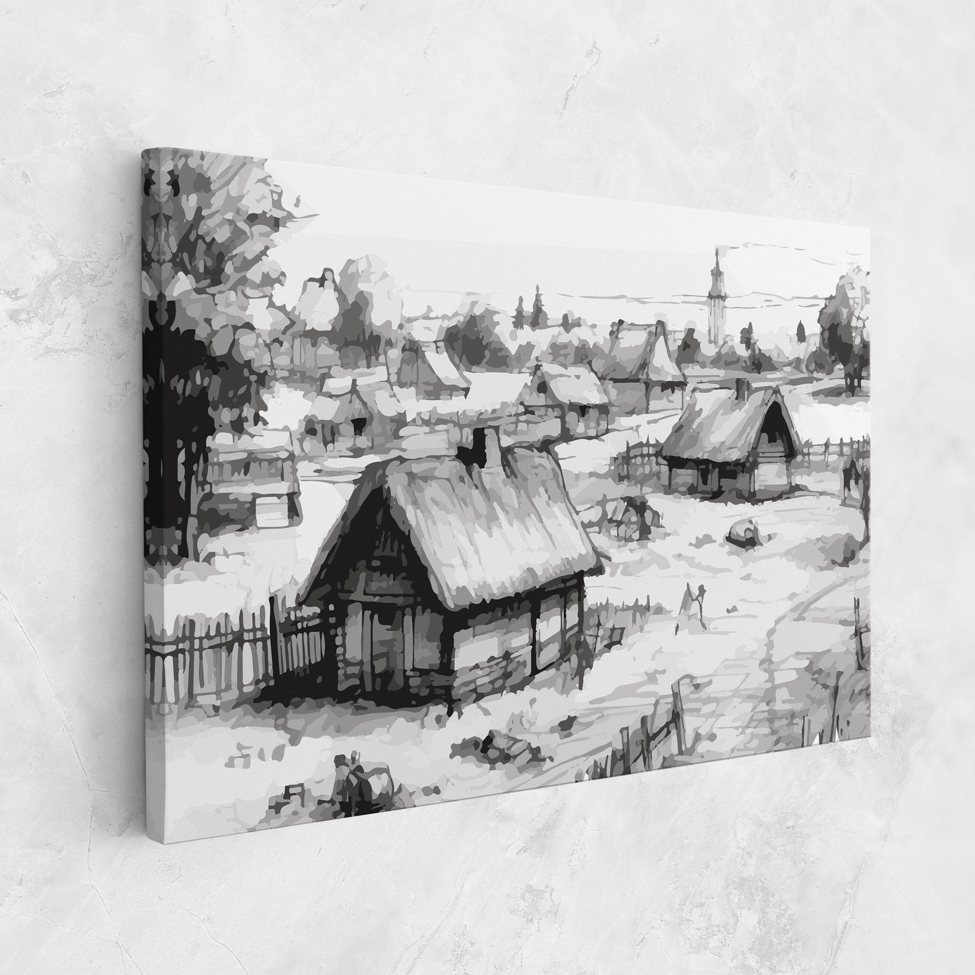 Obraz na Płótnie Farm Grey Ink mockup 1