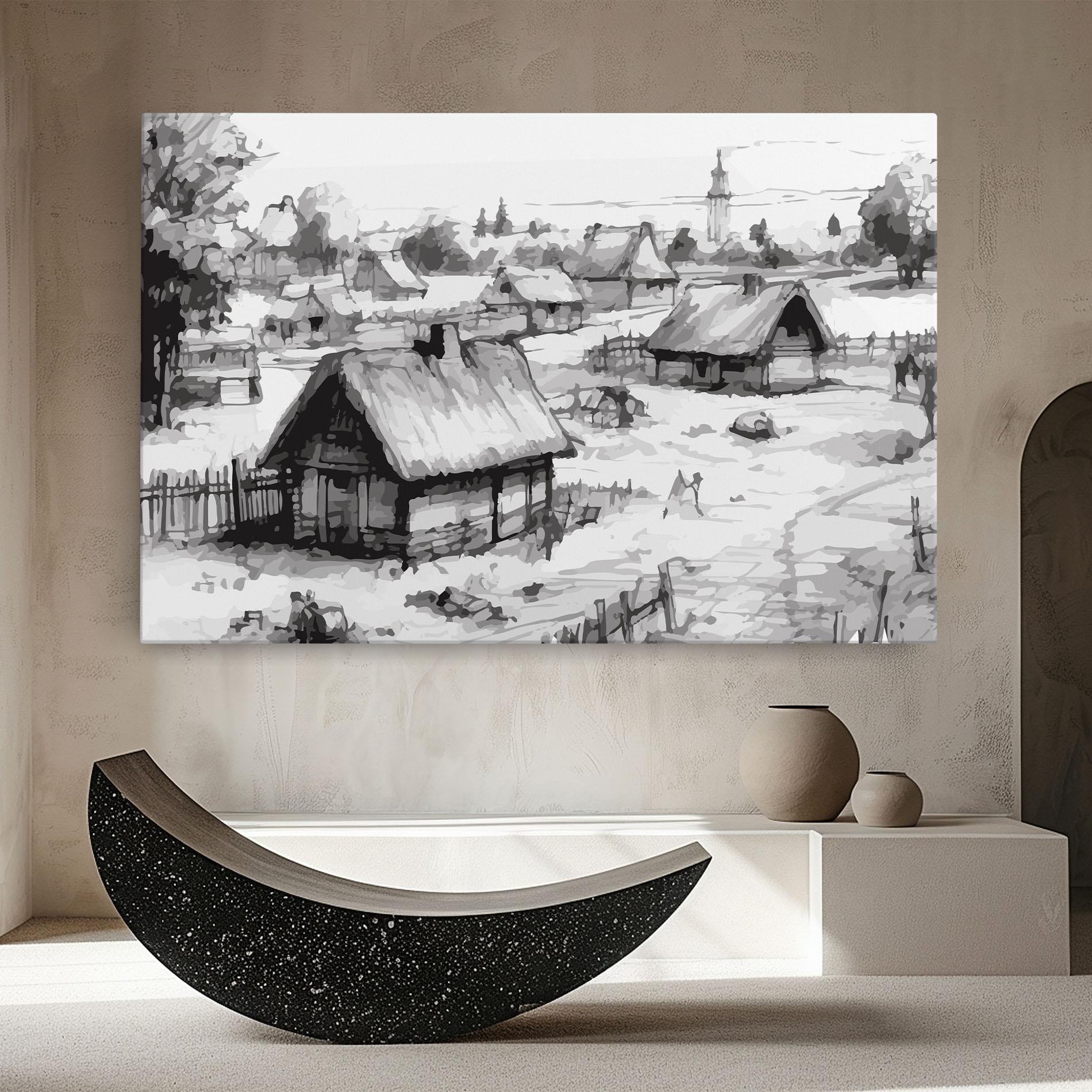 Obraz na Płótnie Farm Grey Ink mockup 8