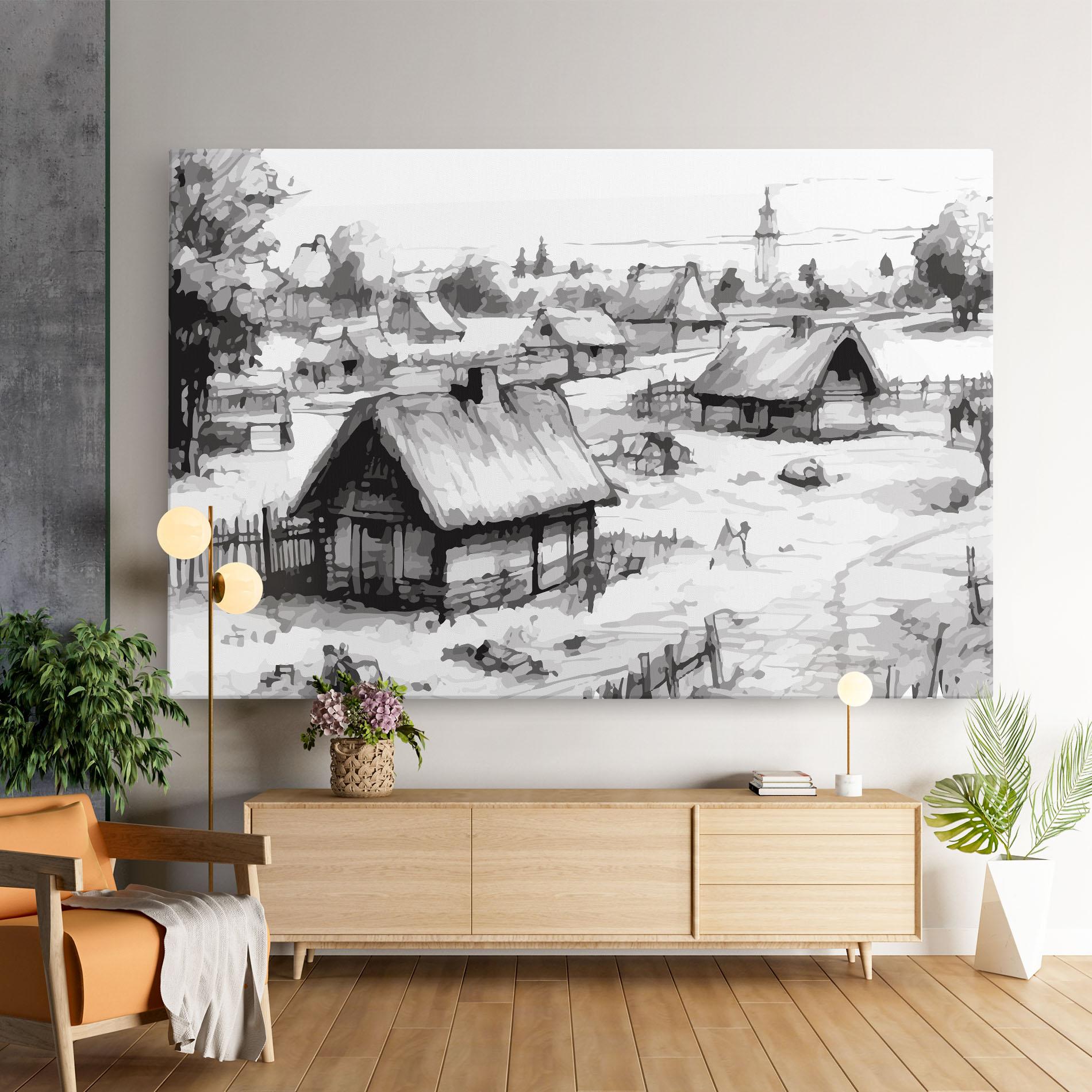 Obraz na Płótnie Farm Grey Ink mockup 9