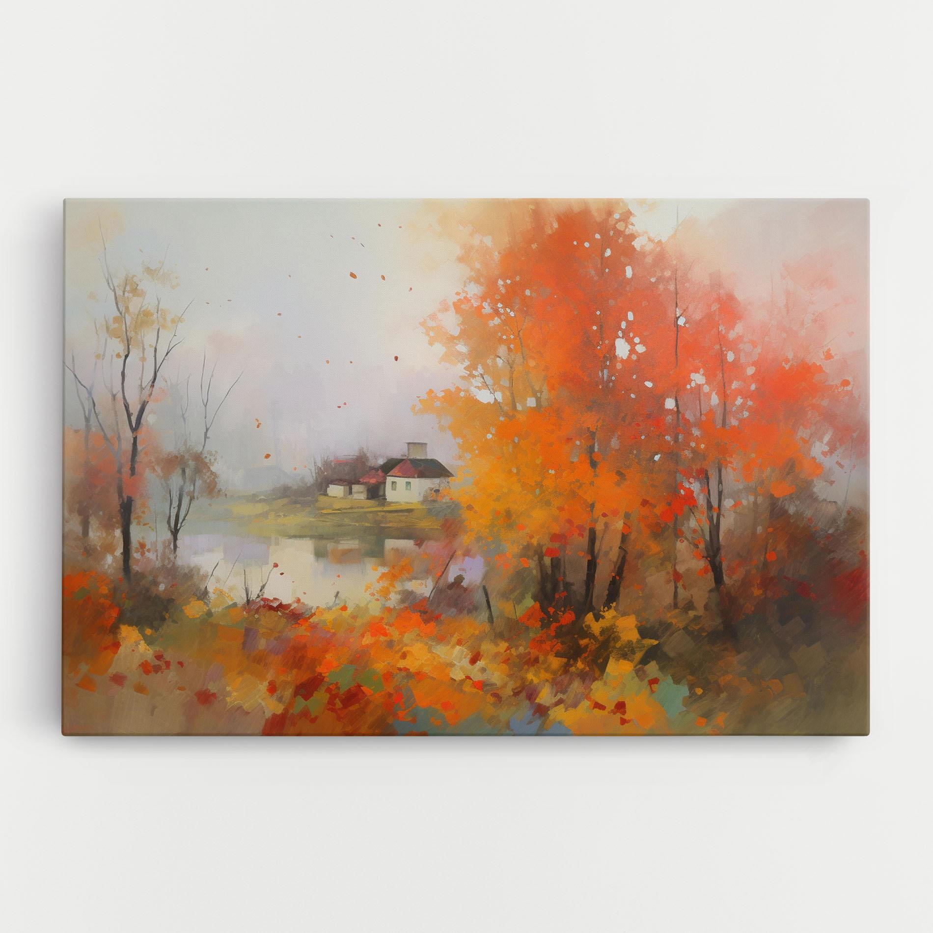 Obraz na Płótnie Autumnal Painting mockup 0
