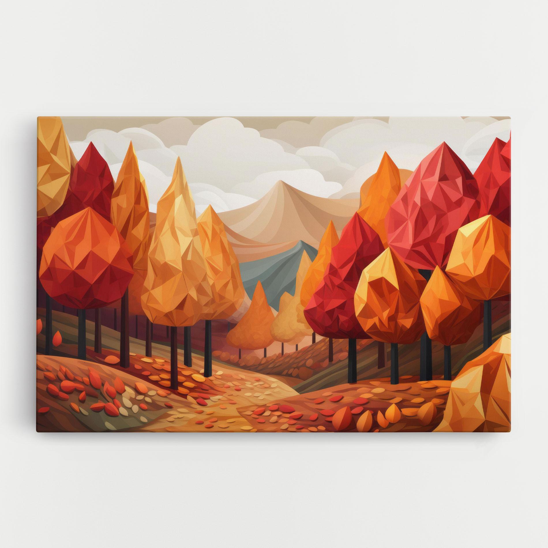 Obraz na Płótnie Colorful Trees Art mockup 0