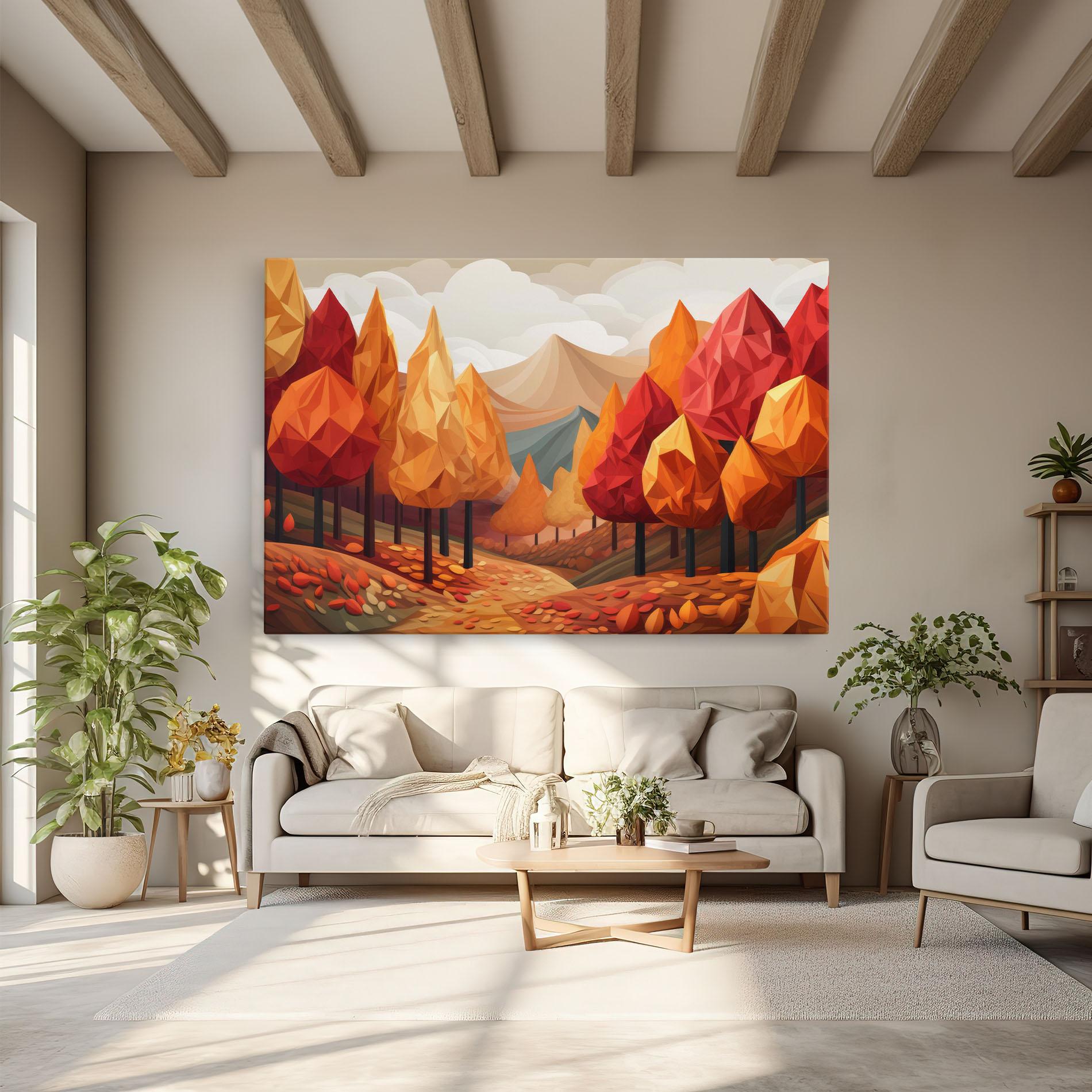 Obraz na Płótnie Colorful Trees Art mockup 6