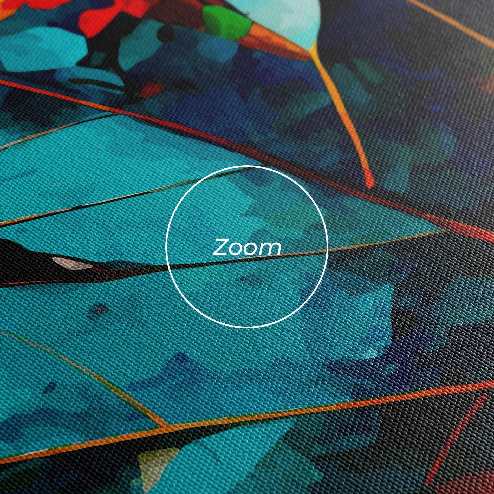 Obraz na Płótnie Blue Orange Leaf mockup 3